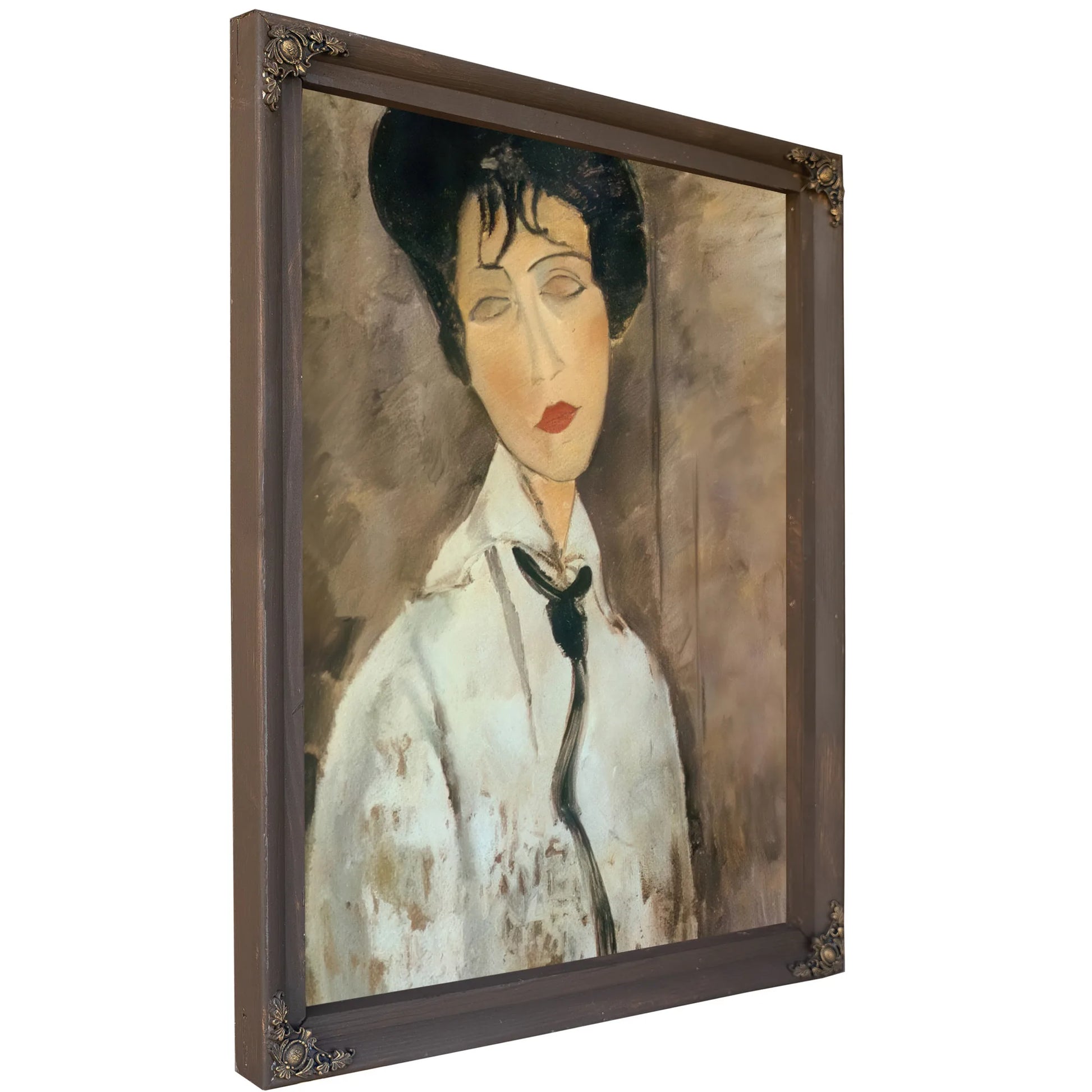 Portrait Of A Woman With Black Cravat 1917 By Amedeo Modigliani Fine Art Print