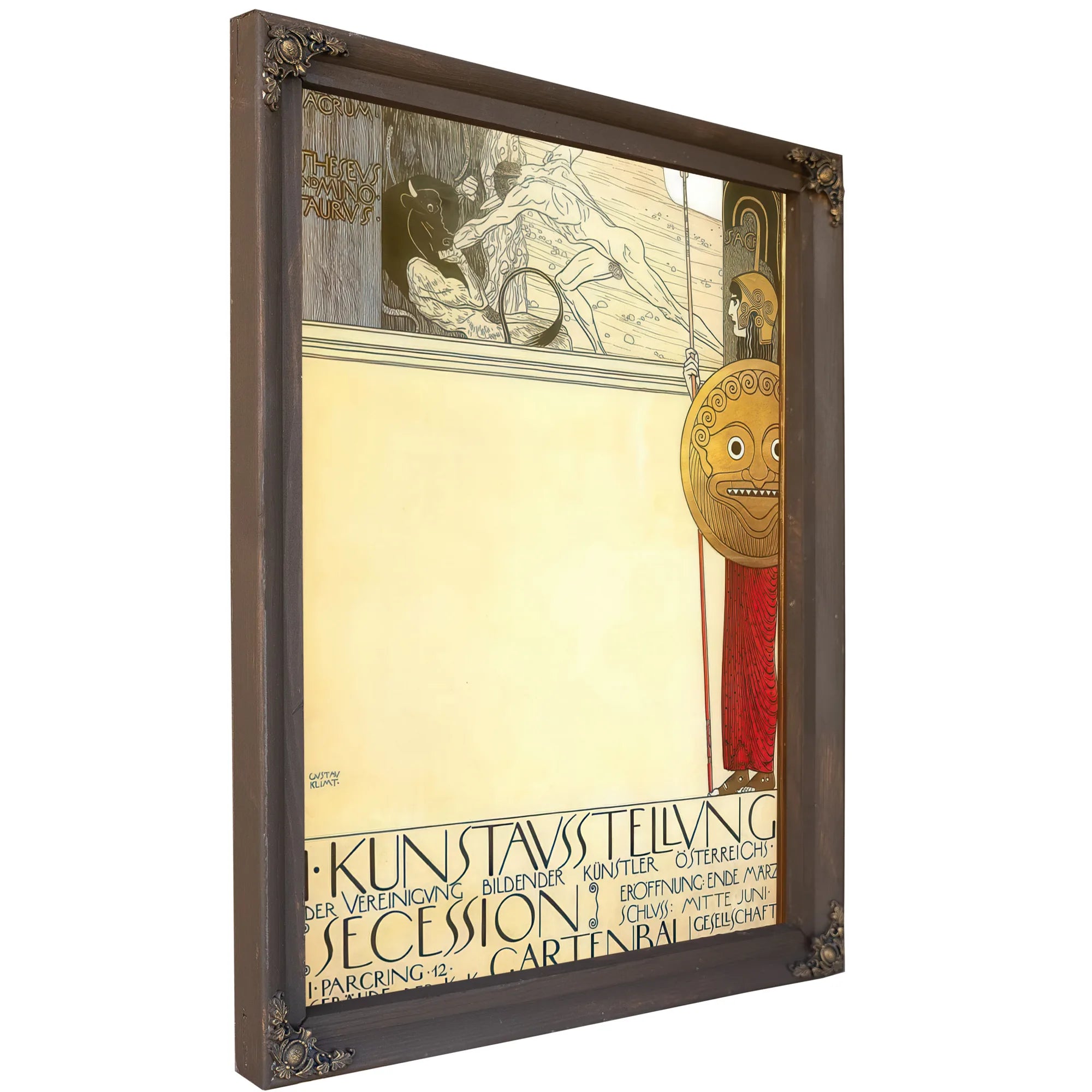 Exhibition Wallpaper For Secession I By Gustav Klimt Fine Art Print