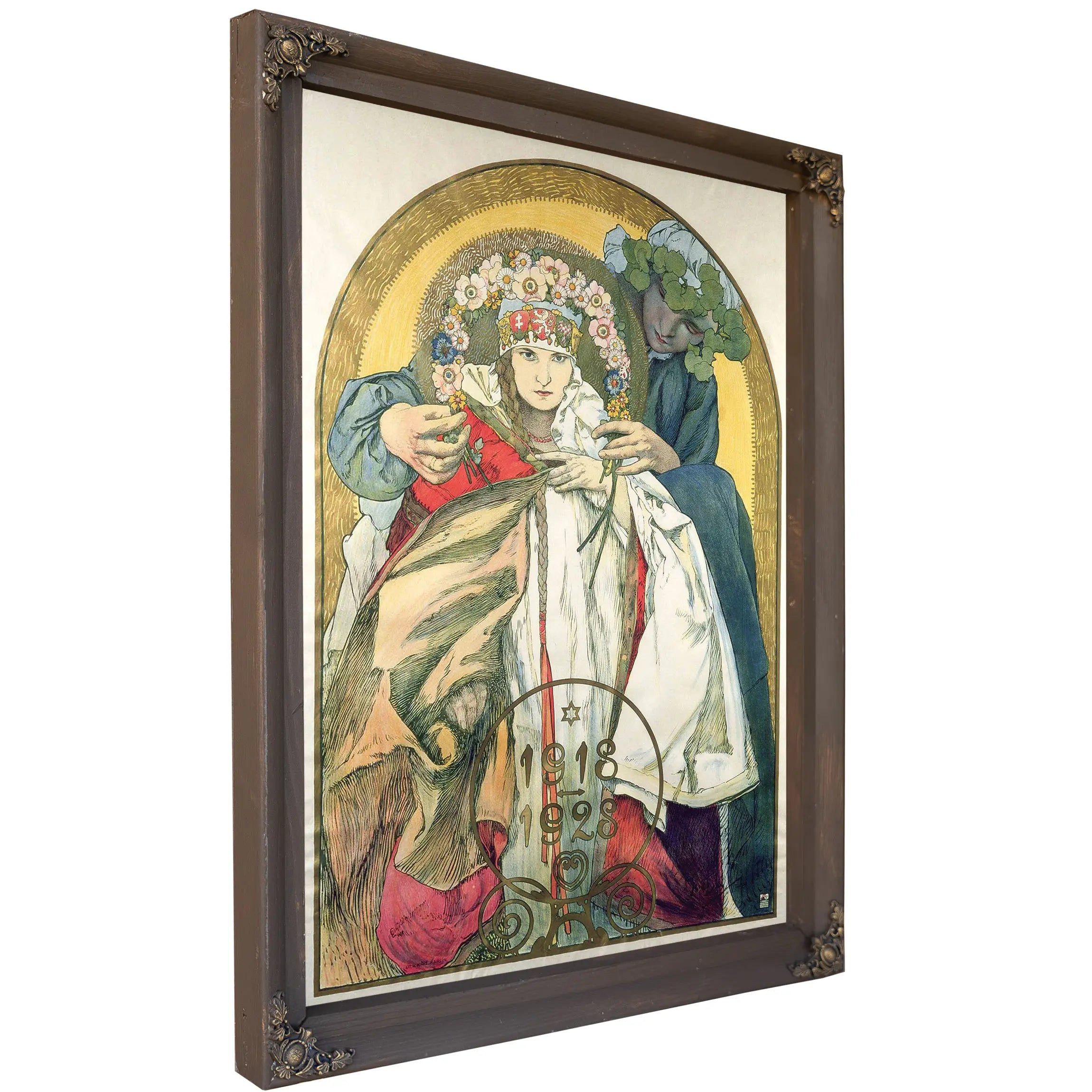 Official Poster Celebrating The 10Th Anniversary Of The Founding Of Czechoslovakia by Alphonse Mucha