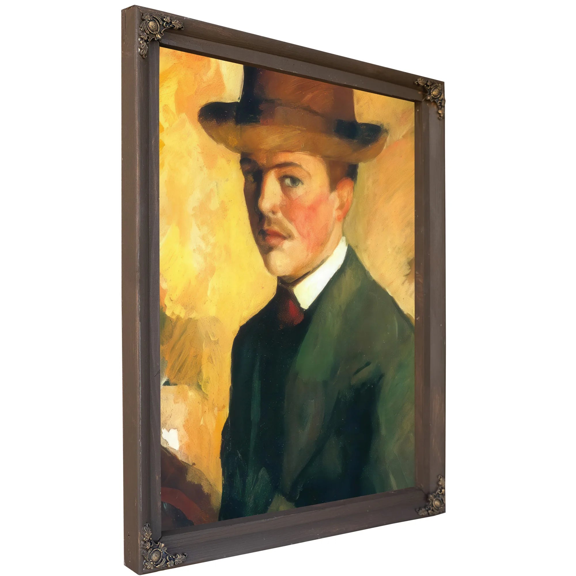 Self Portrait With A Hat By August Macke Fine Art Print