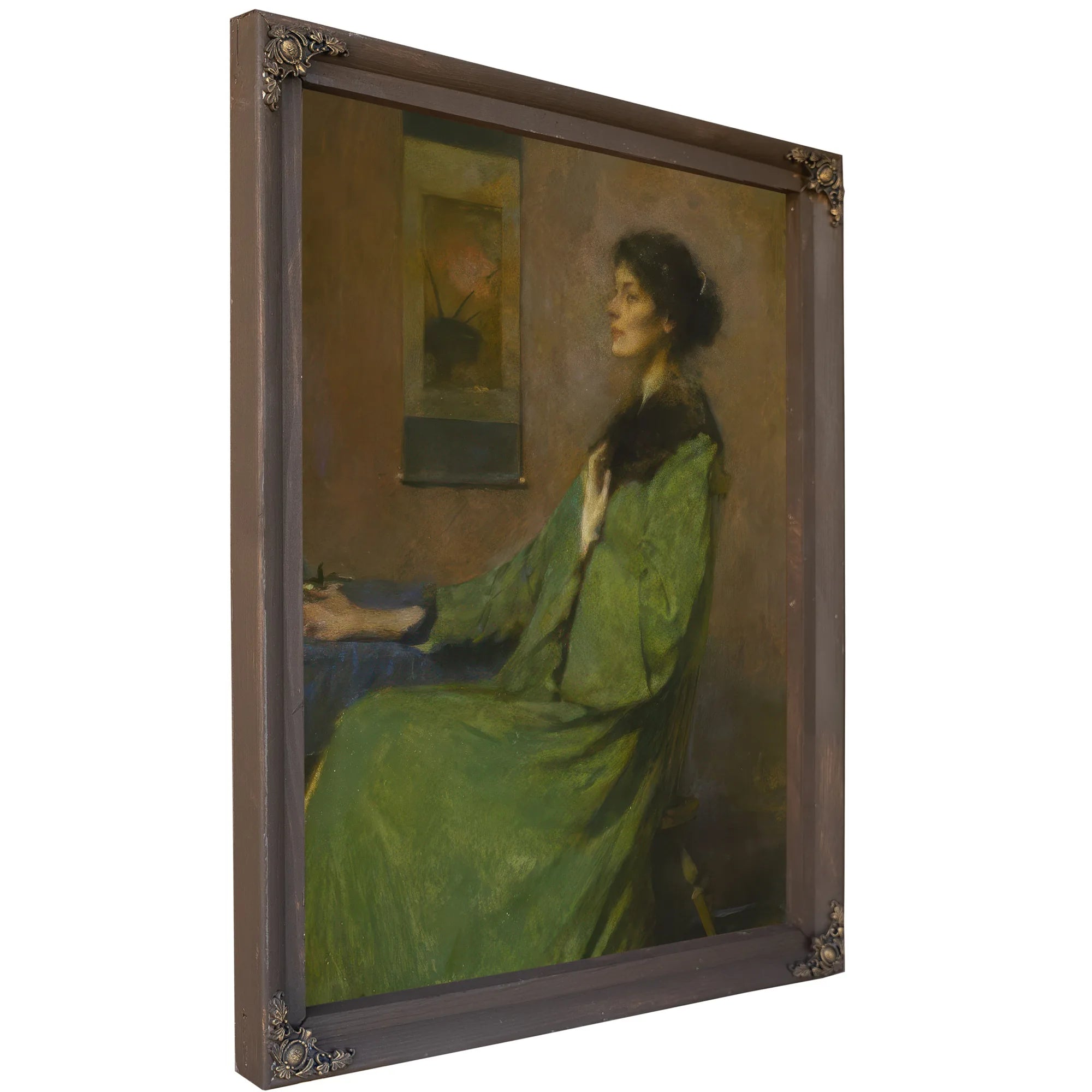 Portrait Of A Lady Holding A Rose By Thomas Wilmer Dewing Fine Art Print