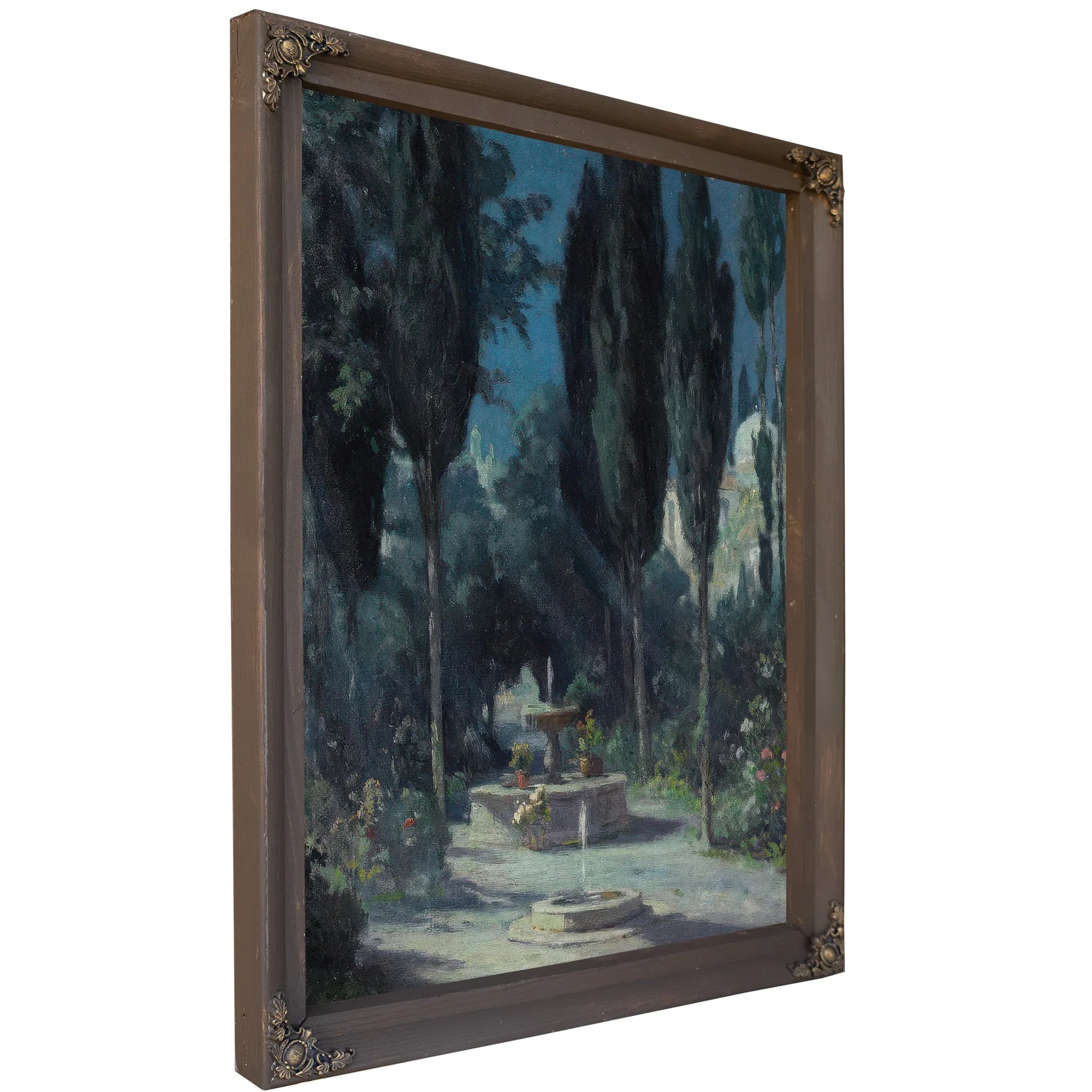A Garden In Granada In The Moonlight By Colin Campbell Cooper Fine Art Print