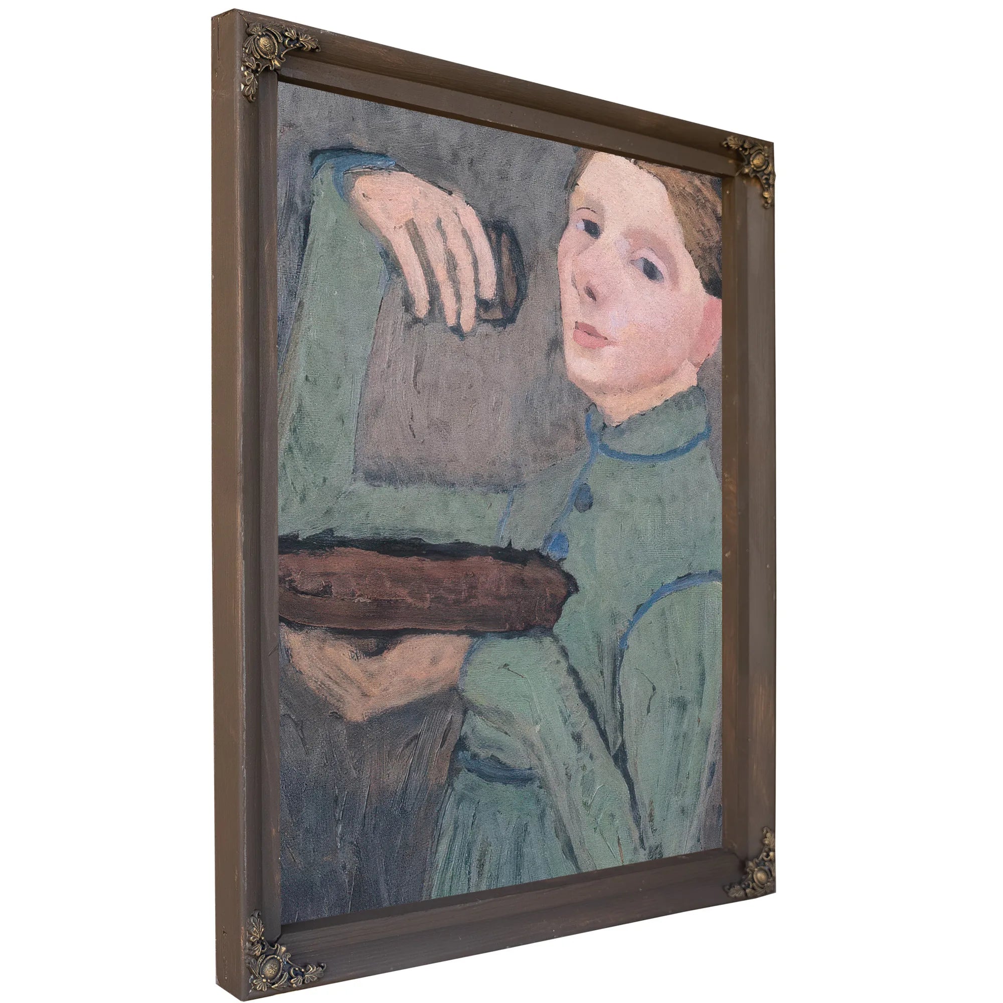 Self Portrait, Holding A Bowl And A Glass By Paula Modersohn Becker Fine Art Print