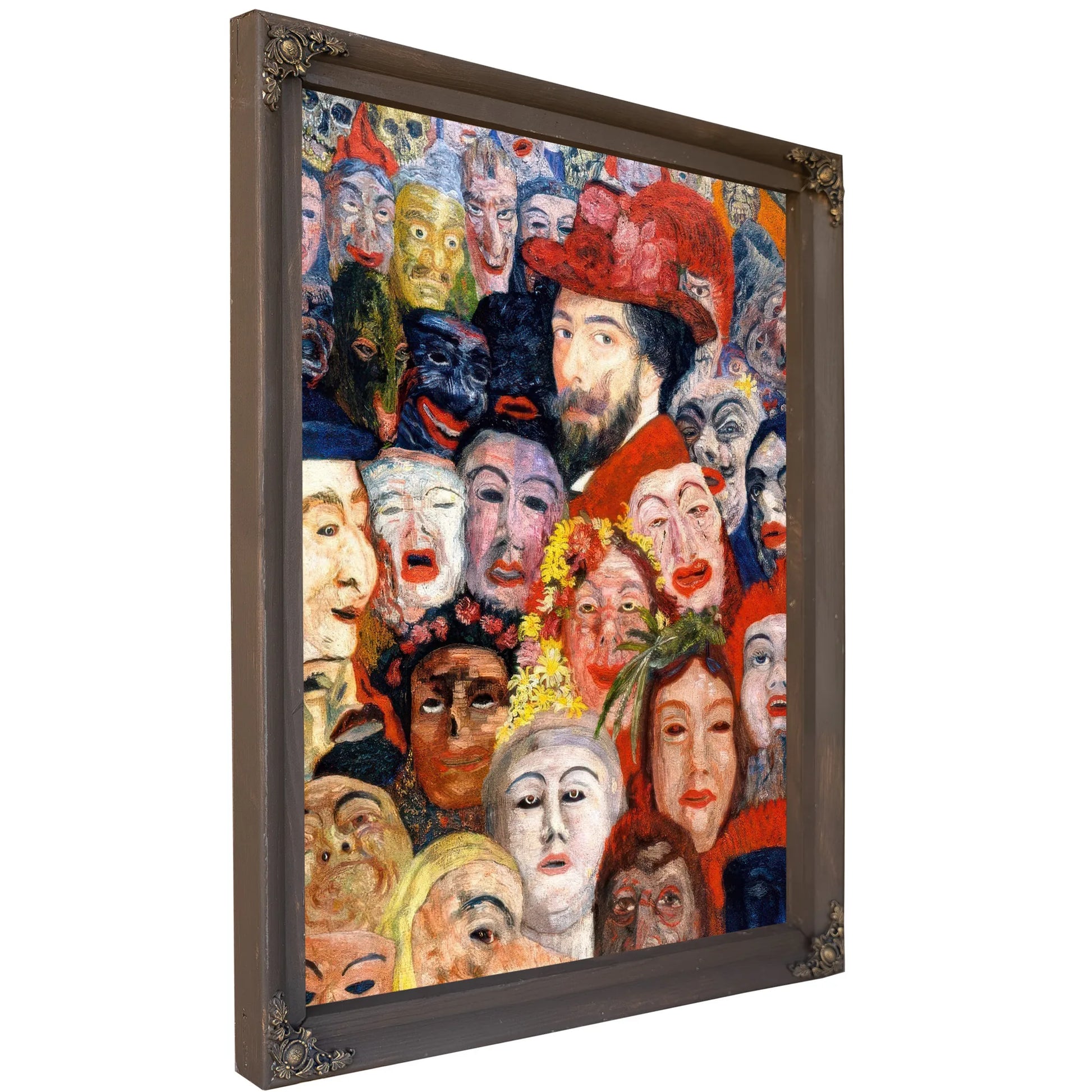 Self Portrait With Masks1 By James Ensor Fine Art Print