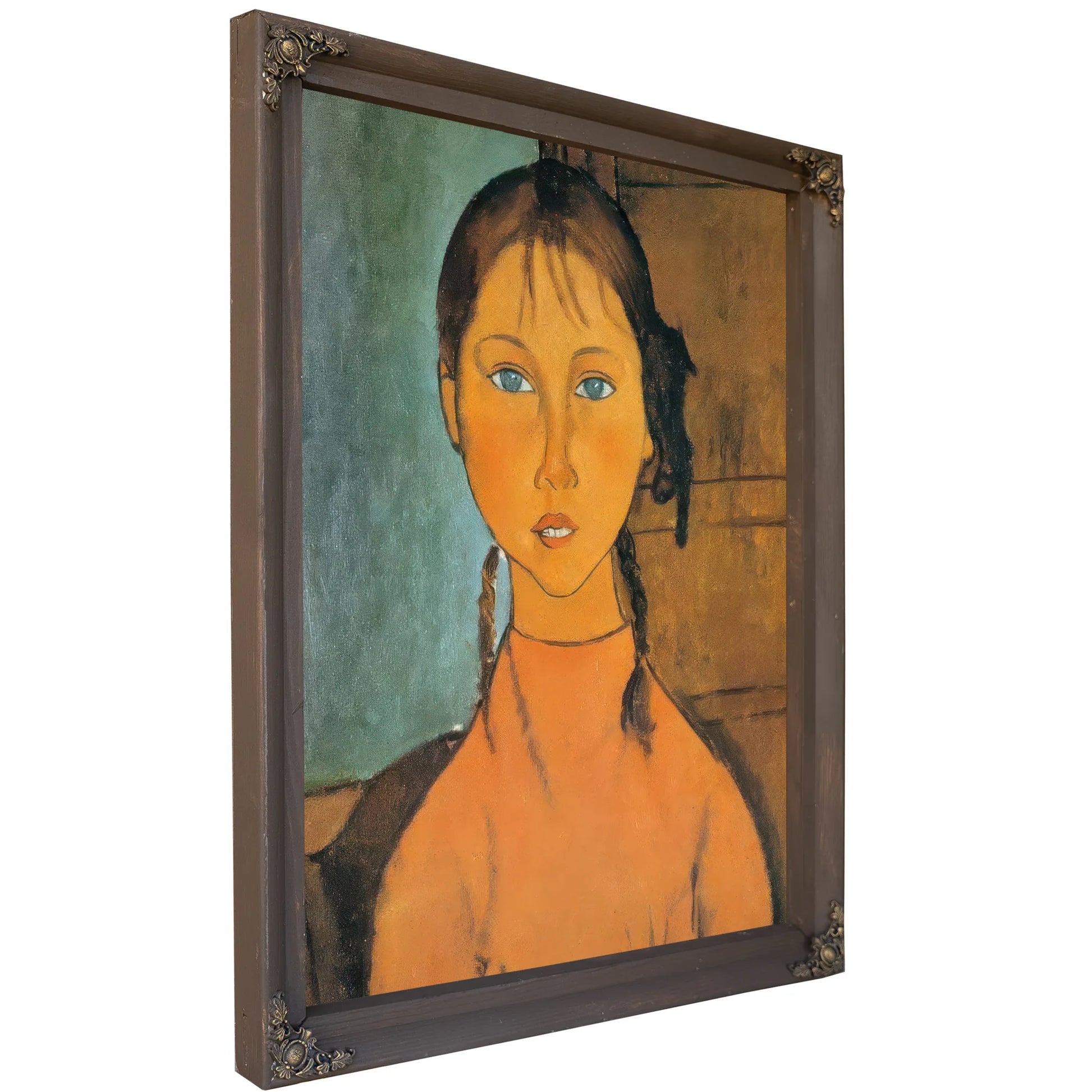 Girl With Braids 1918 By Amedeo Modigliani Fine Art Print