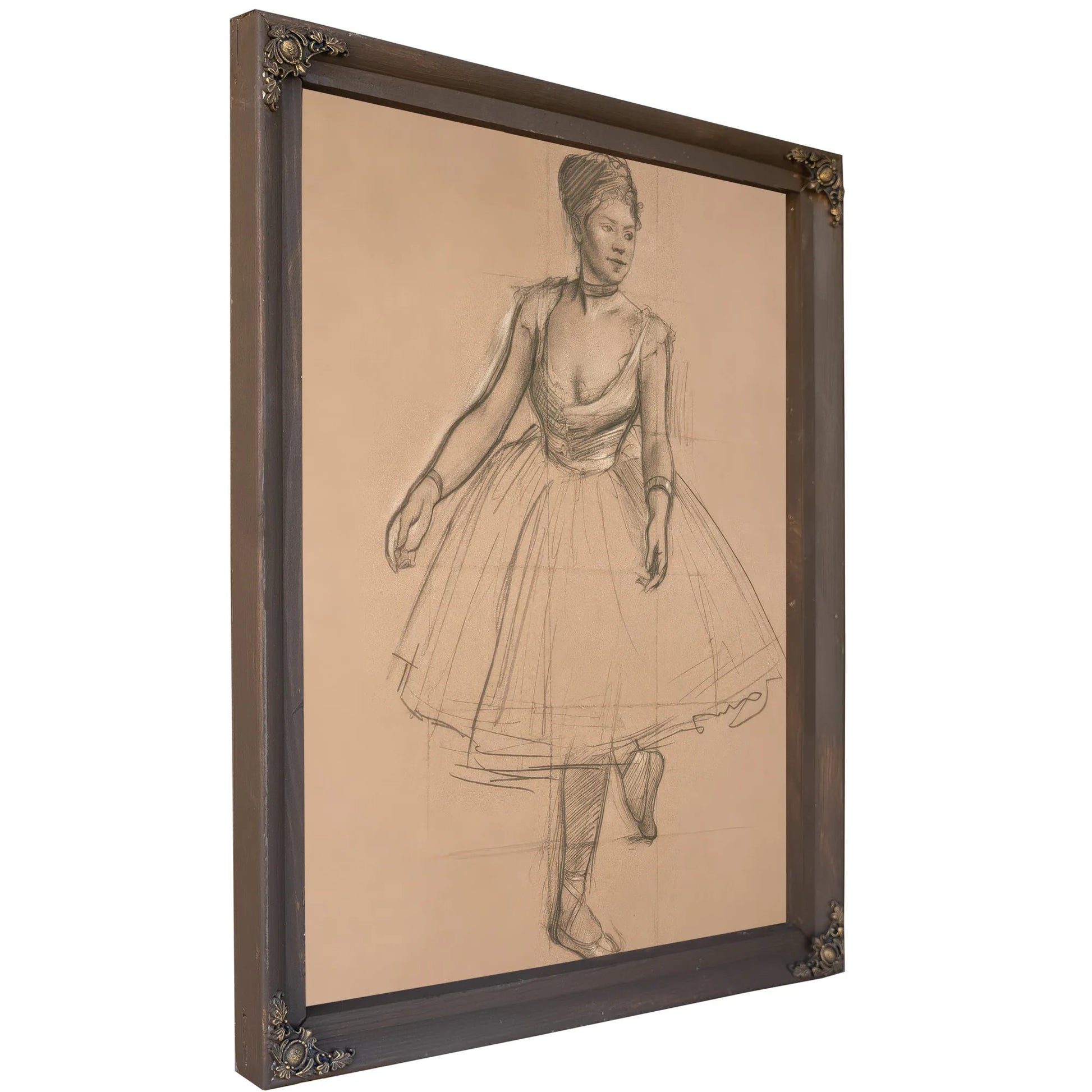 Dancer In Position, Three Quarter View By Edgar Degas Fine Art Print