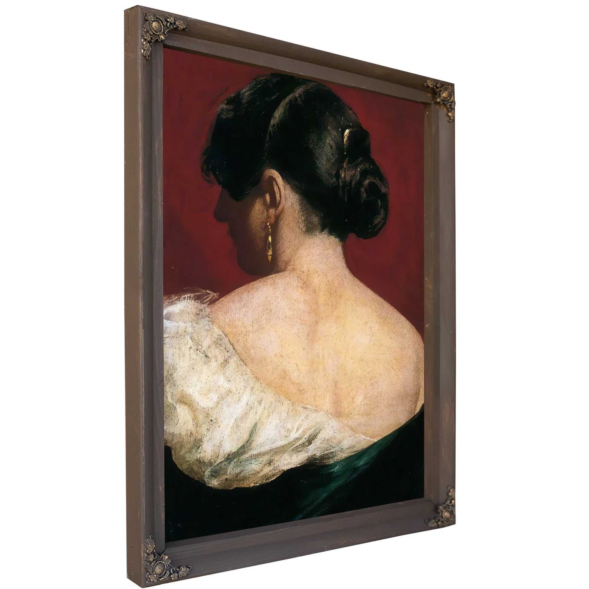 Head And Shoulders Of A Girl From Behind By William Etty Fine Art Print