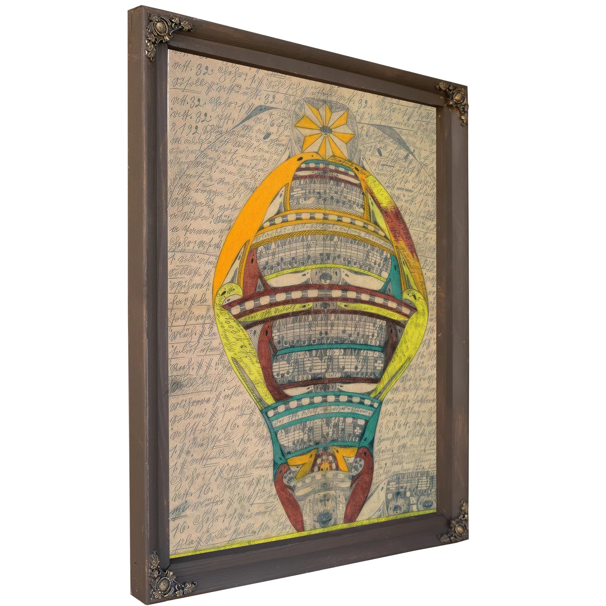 The St Adolf Swiss Tower 1918 By Adolf Wolfli Fine Art Print