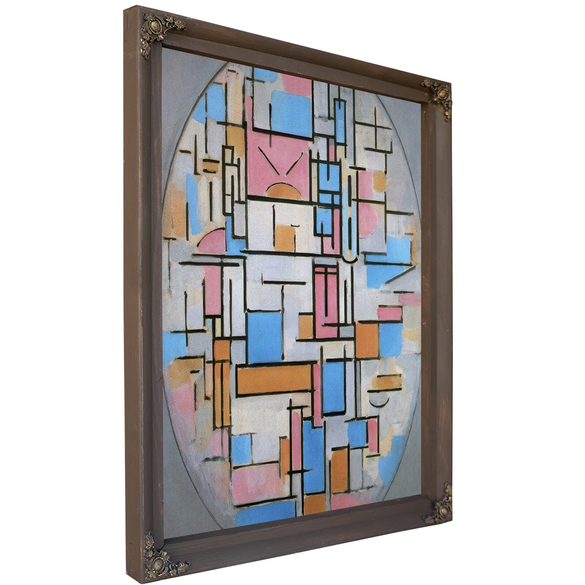 Oval Composition With Light Colors 1913 1914 Oil On Canvas 1076X788Mm The Museum Of Modern Art New York By Piet Mondrian Fine Art Print