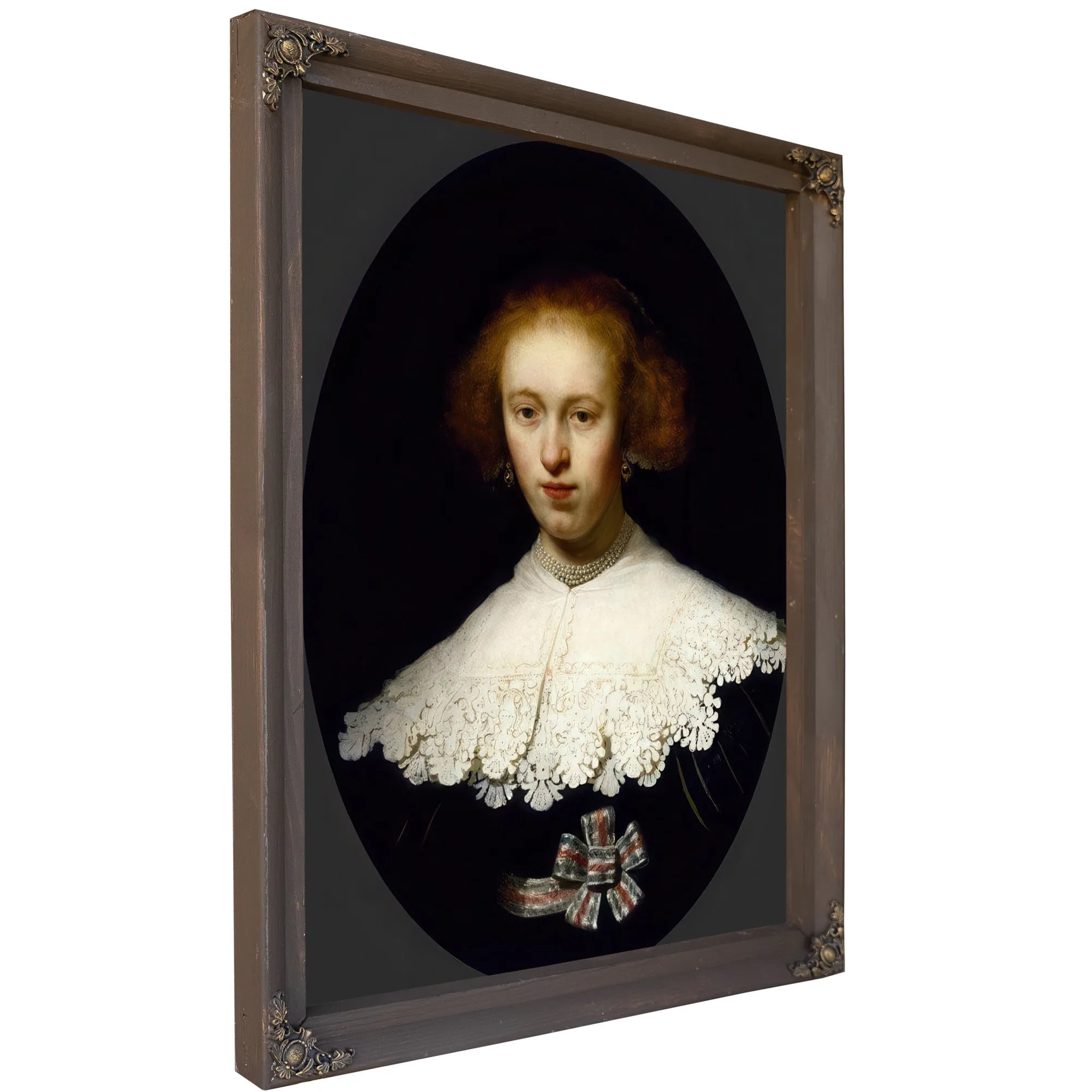 Portrait Of A Young Woman By Rembrandt Fine Art Print