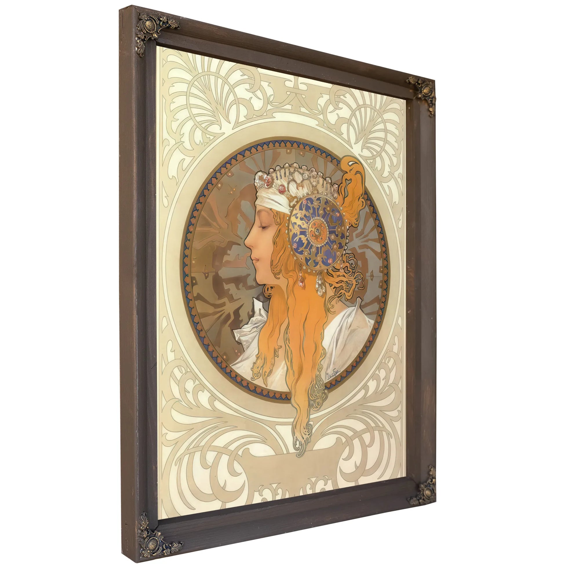The Byzantine Heads Blonde By Alphonse Mucha Fine Art Print