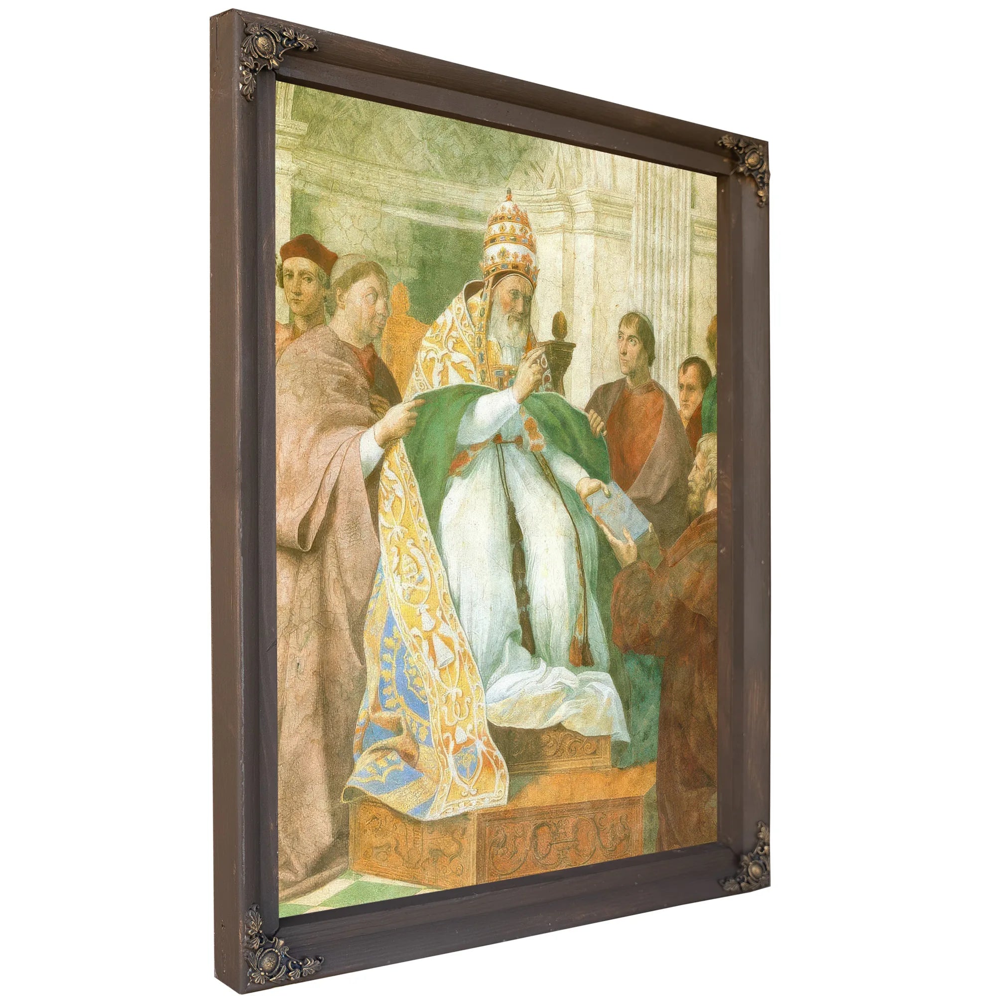 Gregory Ix Approving The Decretals By Raphael Fine Art Print