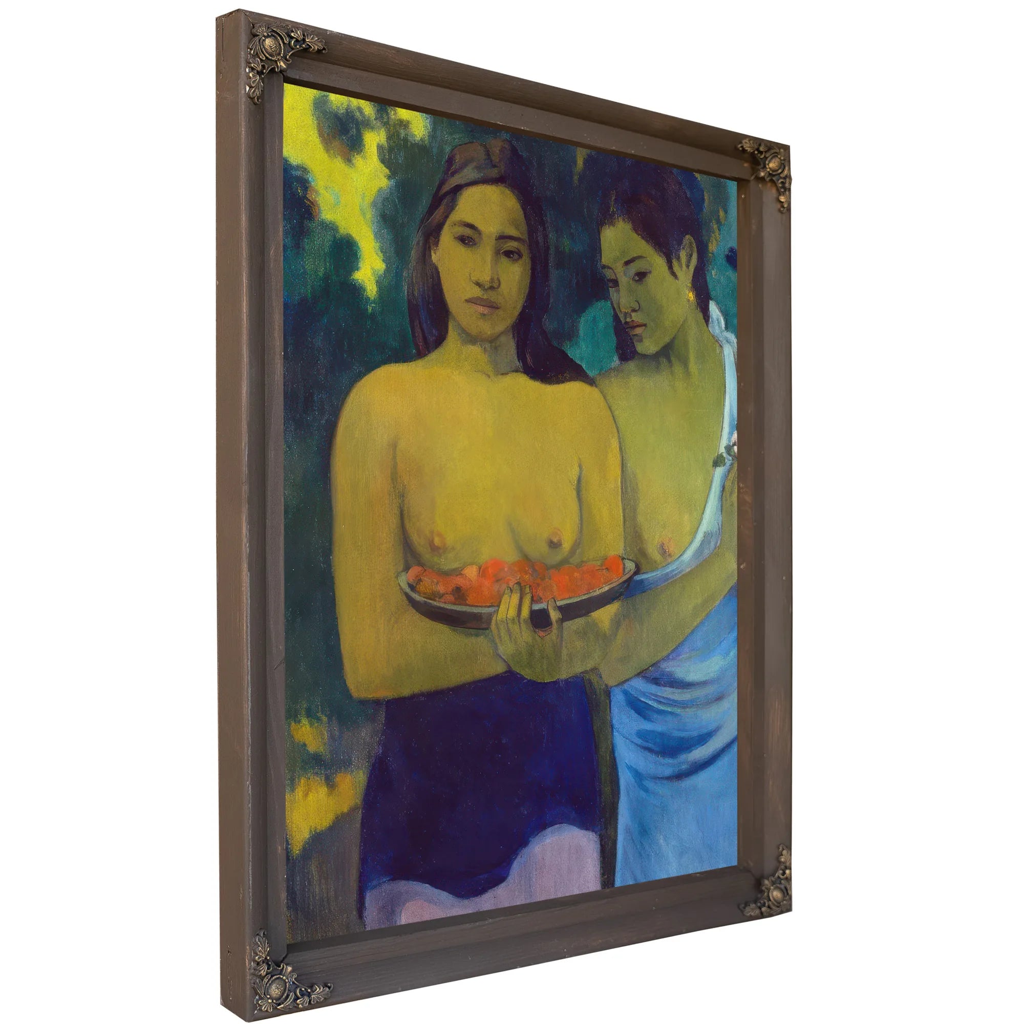 Two Tahitian Women By Eugene Henri Paul Gauguin Fine Art Print