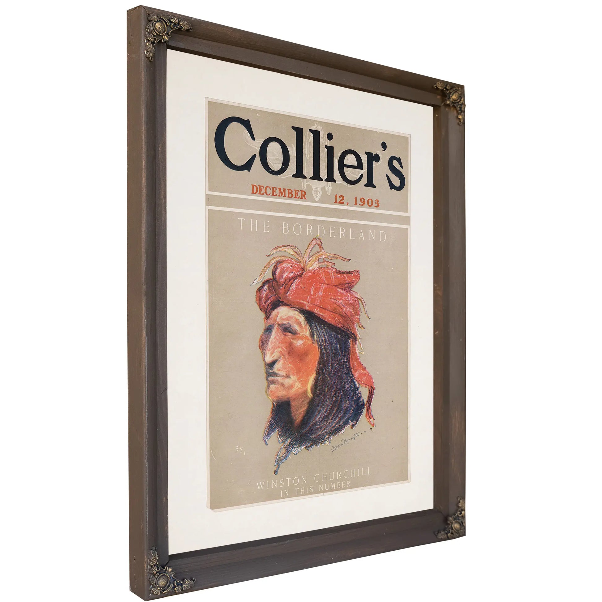 Cover Of Colliers December A by Frederic Remington