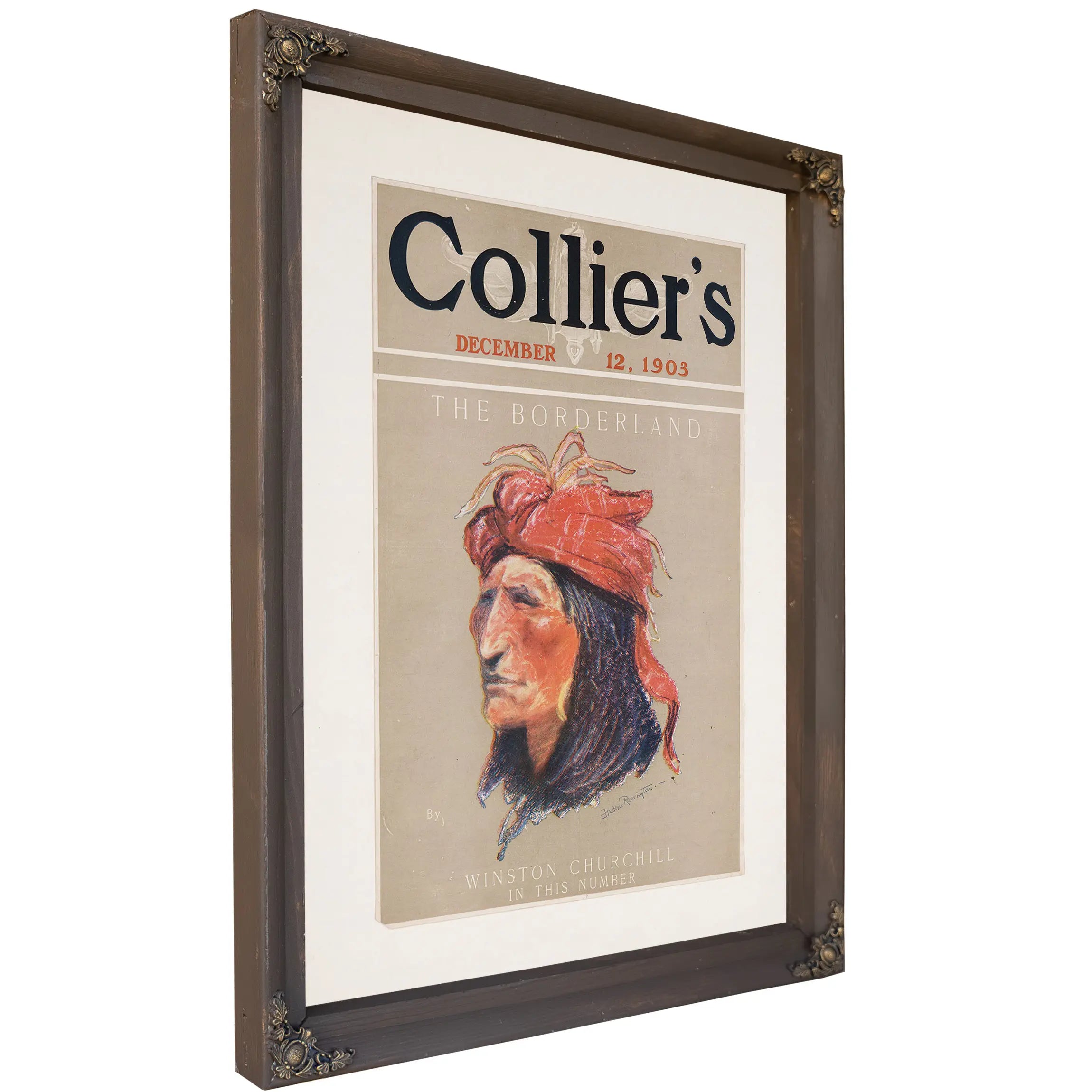 Cover Of Colliers December A by Frederic Remington