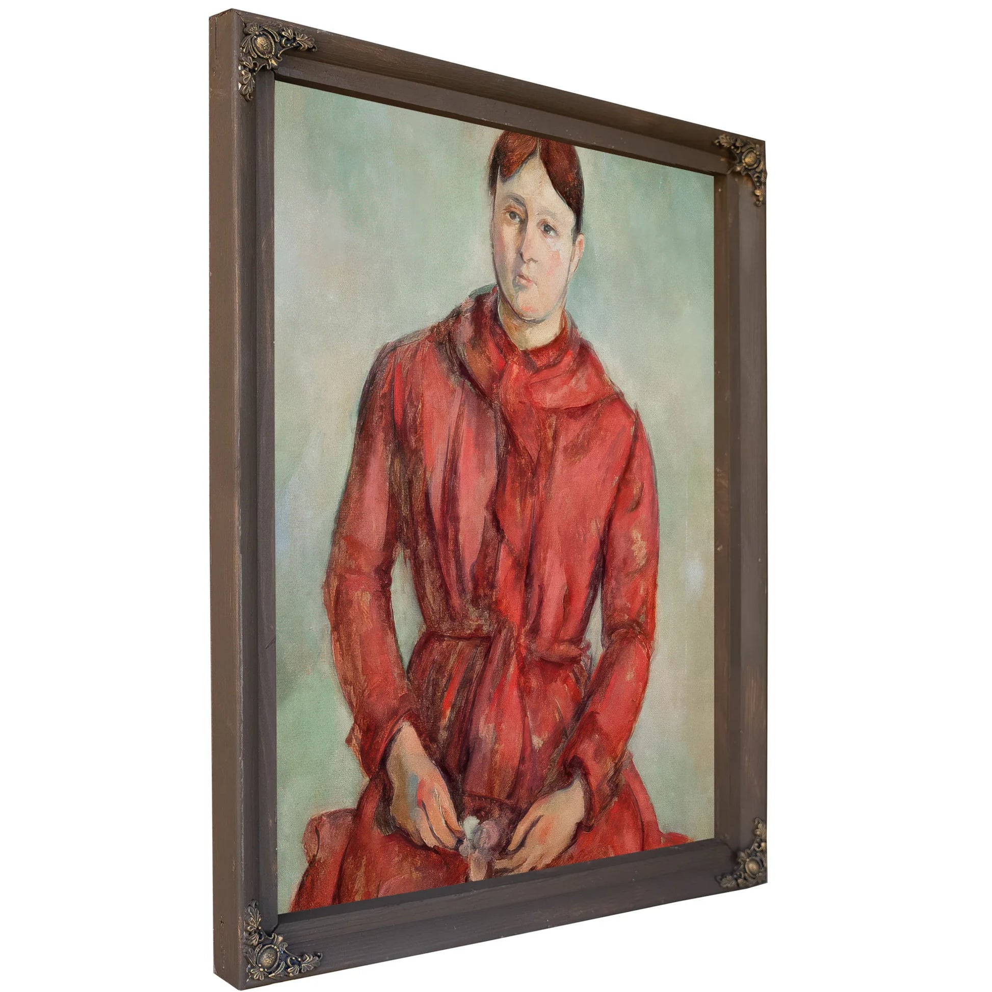Portrait Of Madame Cezanne In A Red Dress By Paul Cezanne Fine Art Print
