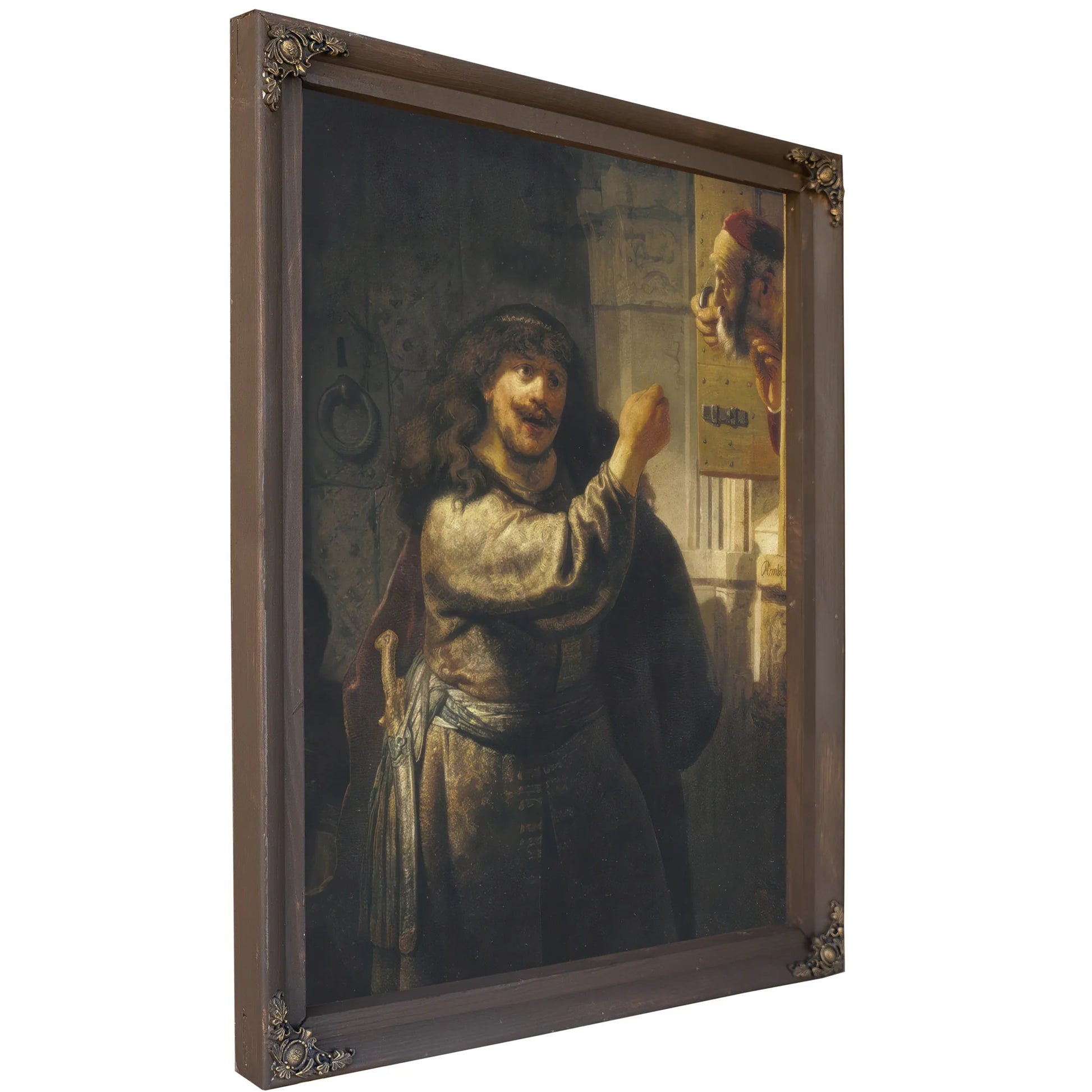 Samson Threatening His Father In Law By Rembrandt Fine Art Print