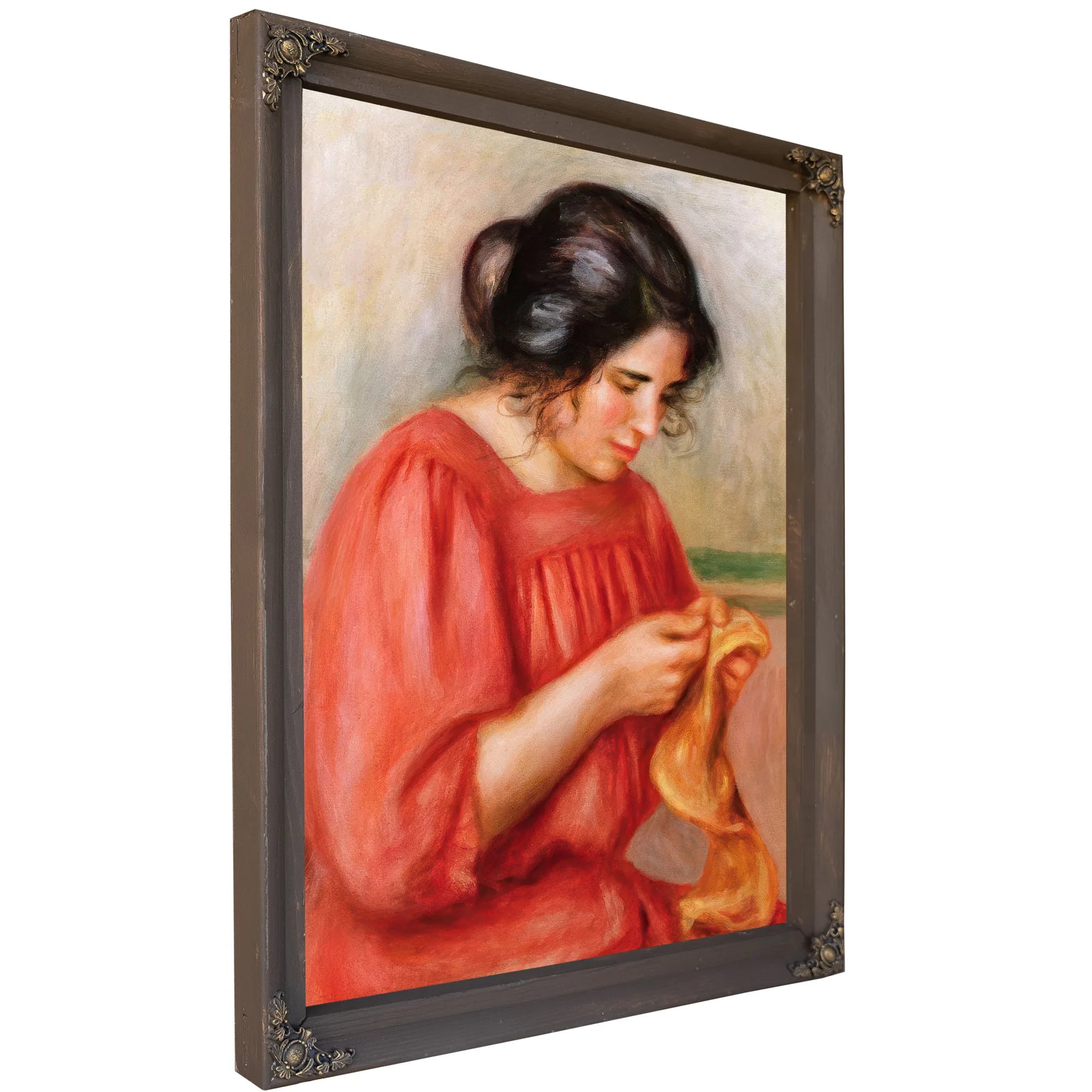 Gabrielle Darning By Pierre Auguste Renoir Fine Art Print