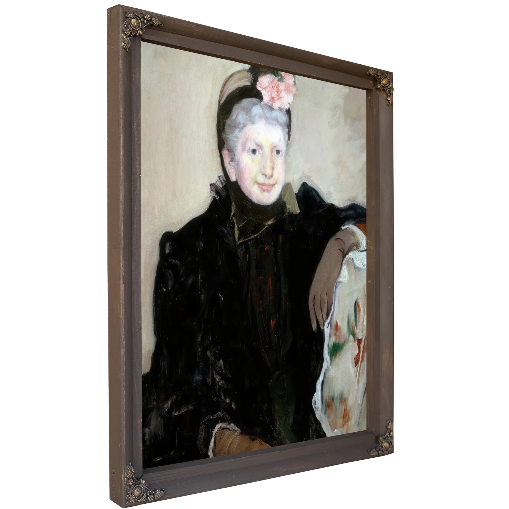 Portrait Of An Elderly Lady By Mary Cassatt Fine Art Print