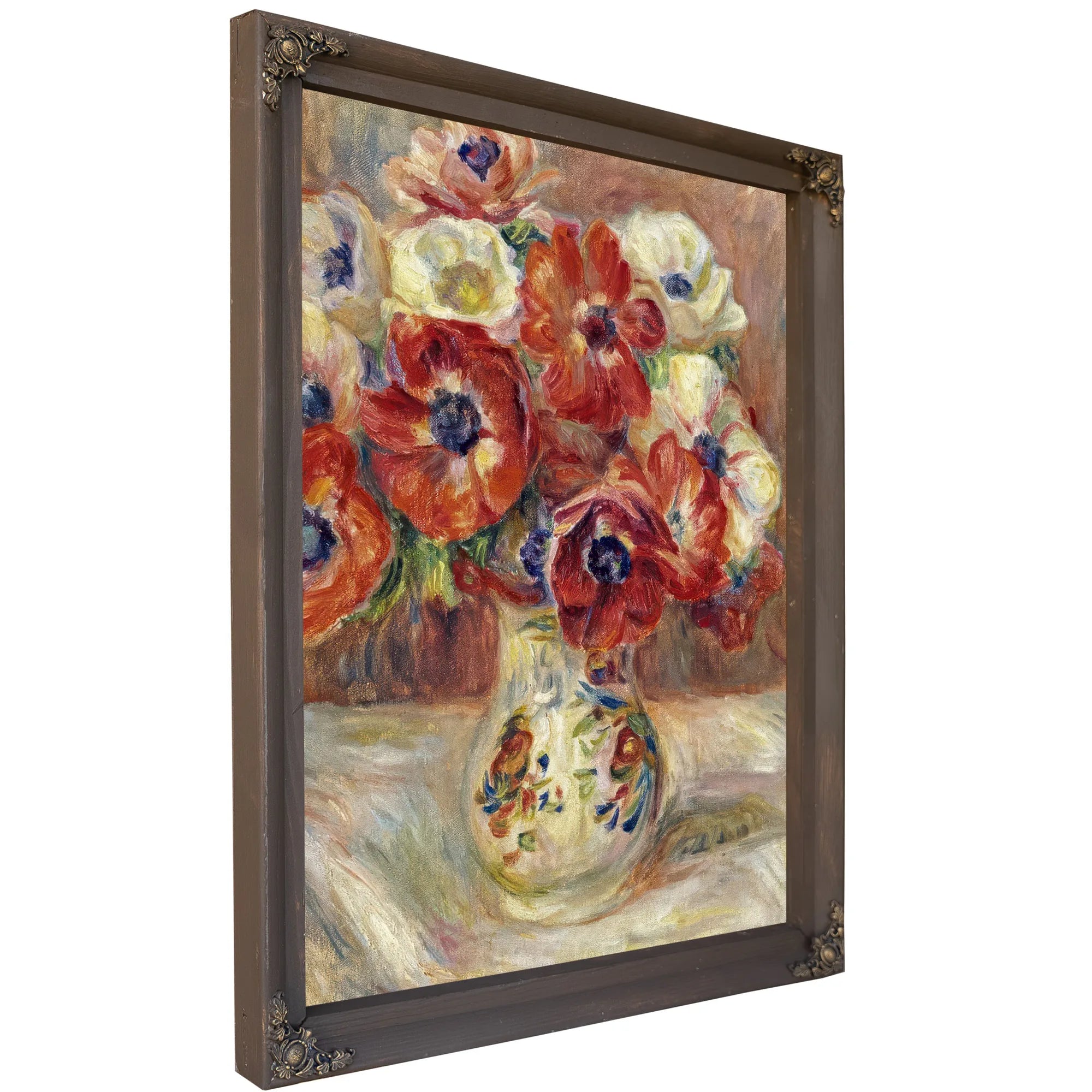 Still Life With Anemones By Pierre Auguste Renoir Fine Art Print