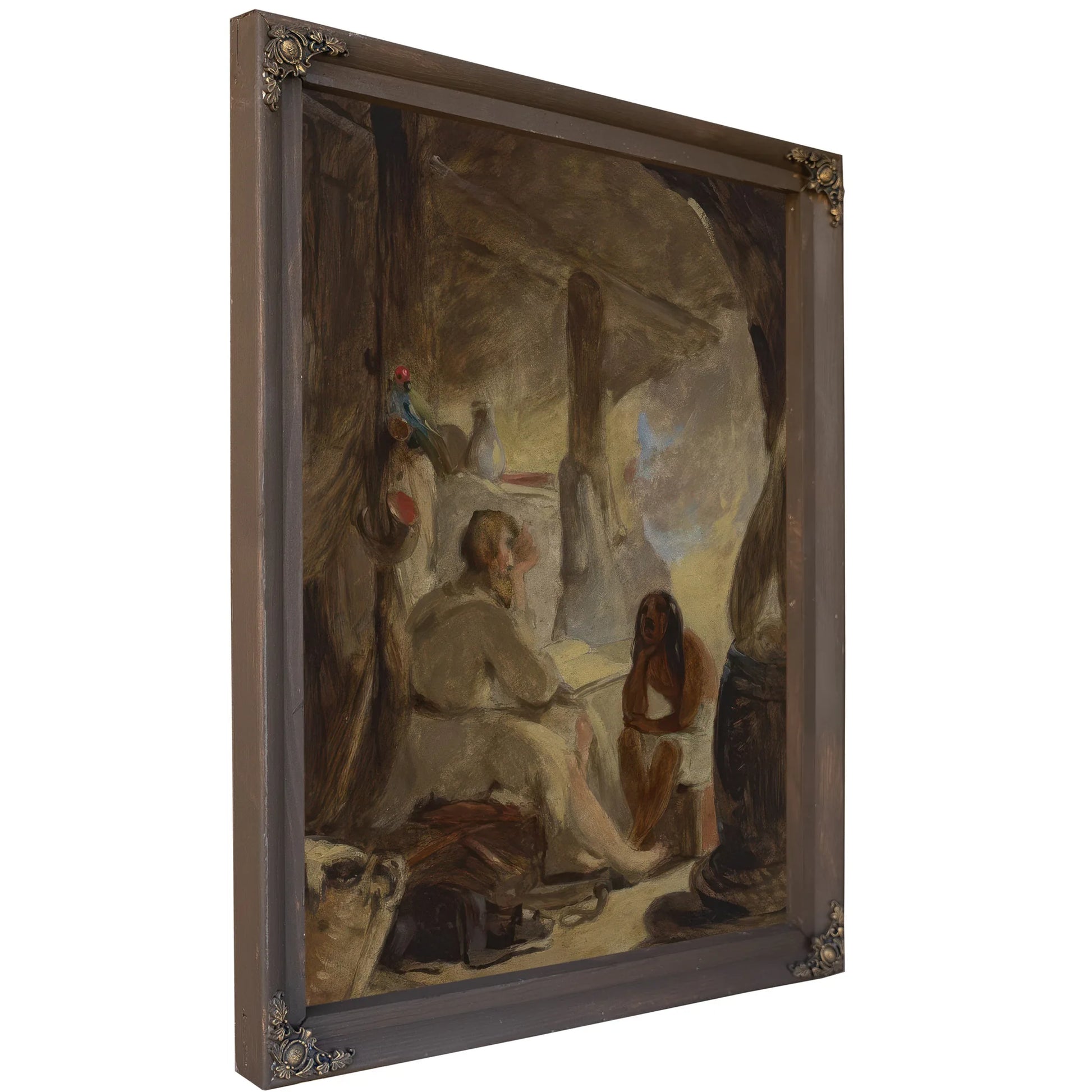 Robinson Crusoe And Friday In The Cave 1 By Thomas Sully Fine Art Print