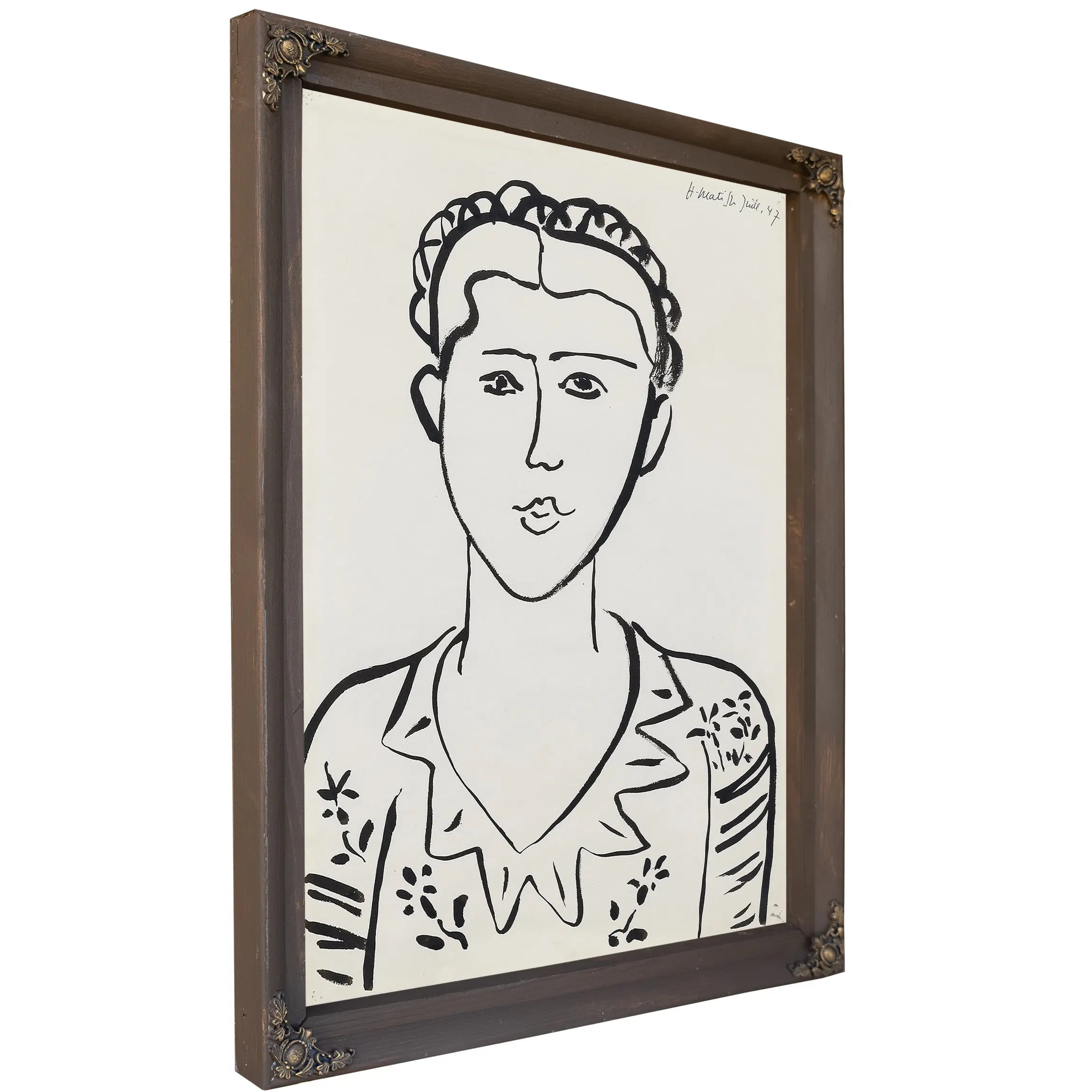 La Roumaine Au Corsage A Fleurs (Romanian Blouse With Green Embroidery) by Henri Matisse