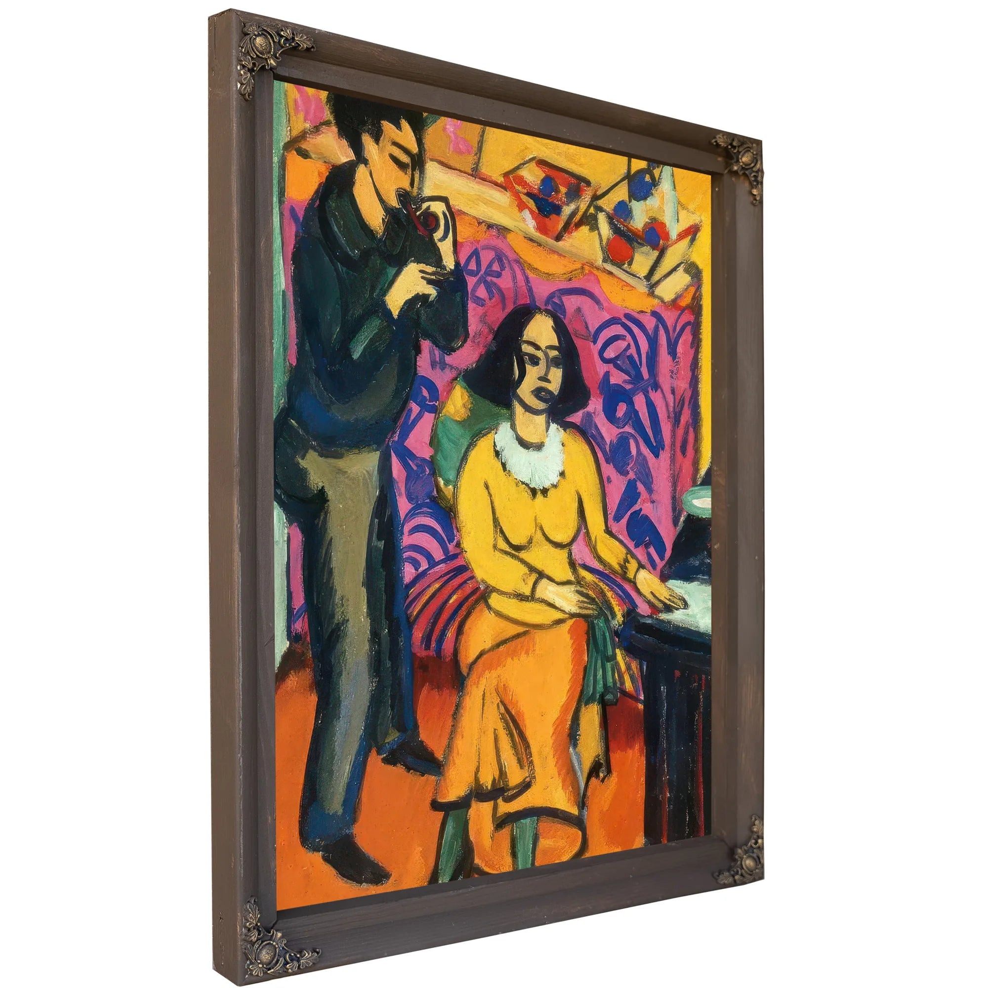 Otto And Maschka Mueller In The Studio By Ernst Ludwig Kirchner Fine Art Print