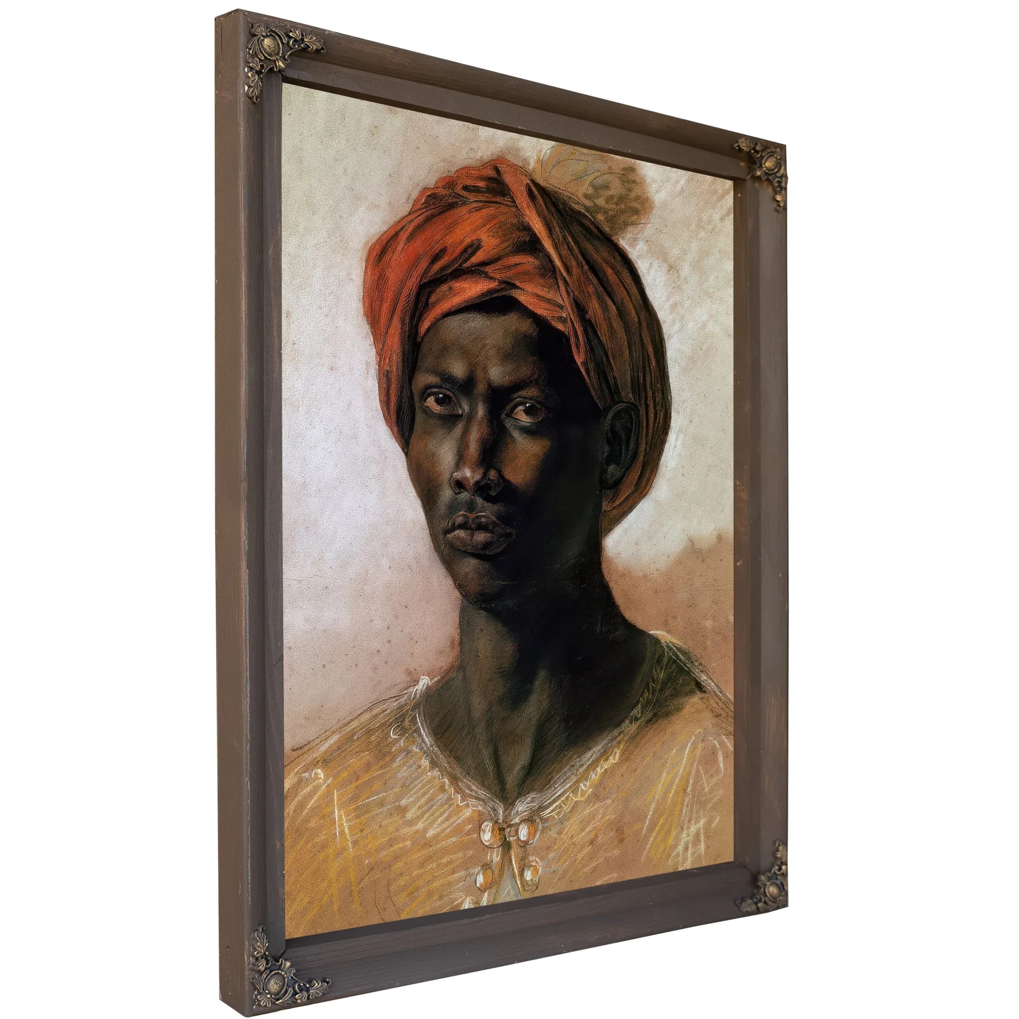 Portrait Of A Turk In A Turban By Ferdinand Victor Eugene Delacroix Fine Art Print