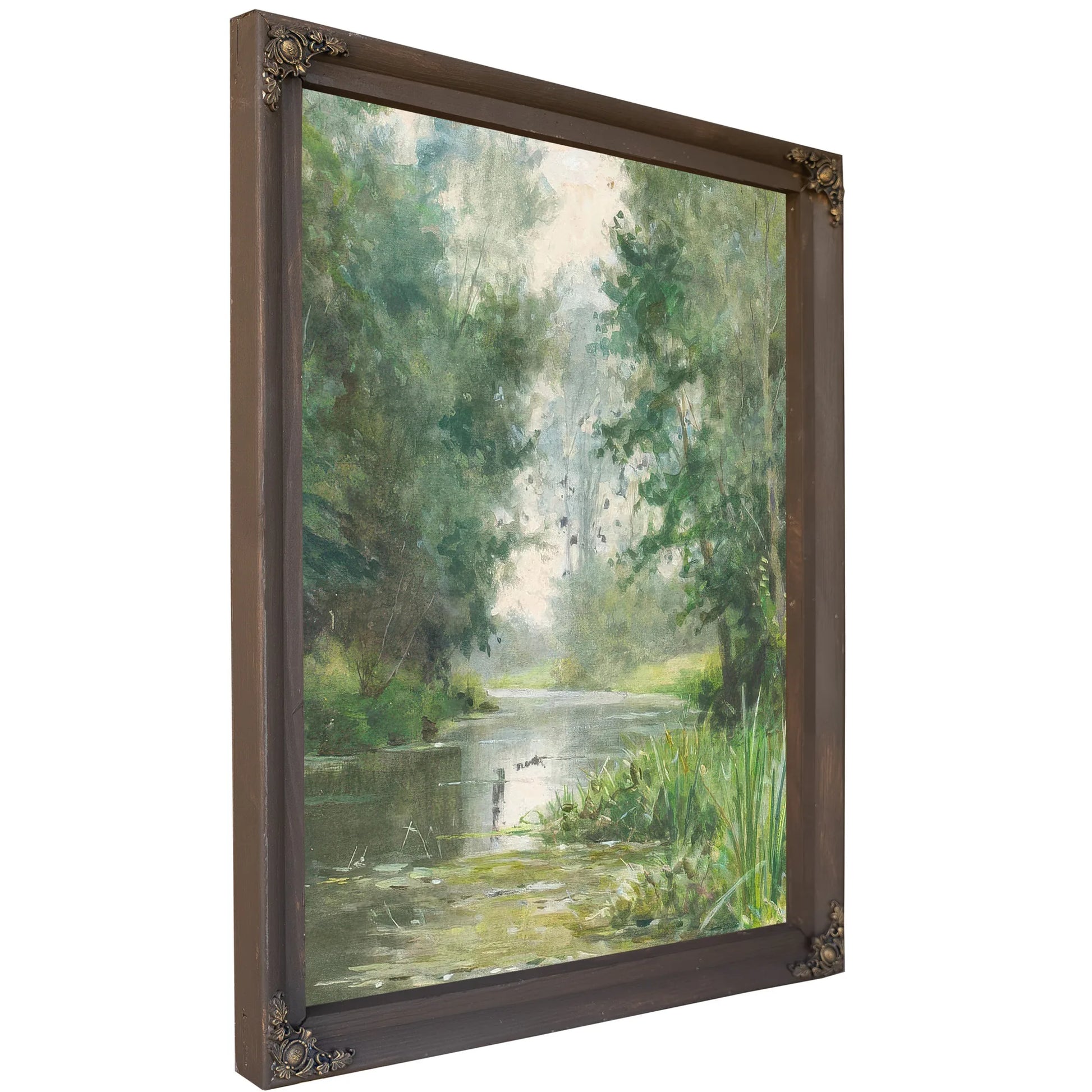 A Tranquil River Scene By Louis Aston Knight Fine Art Print
