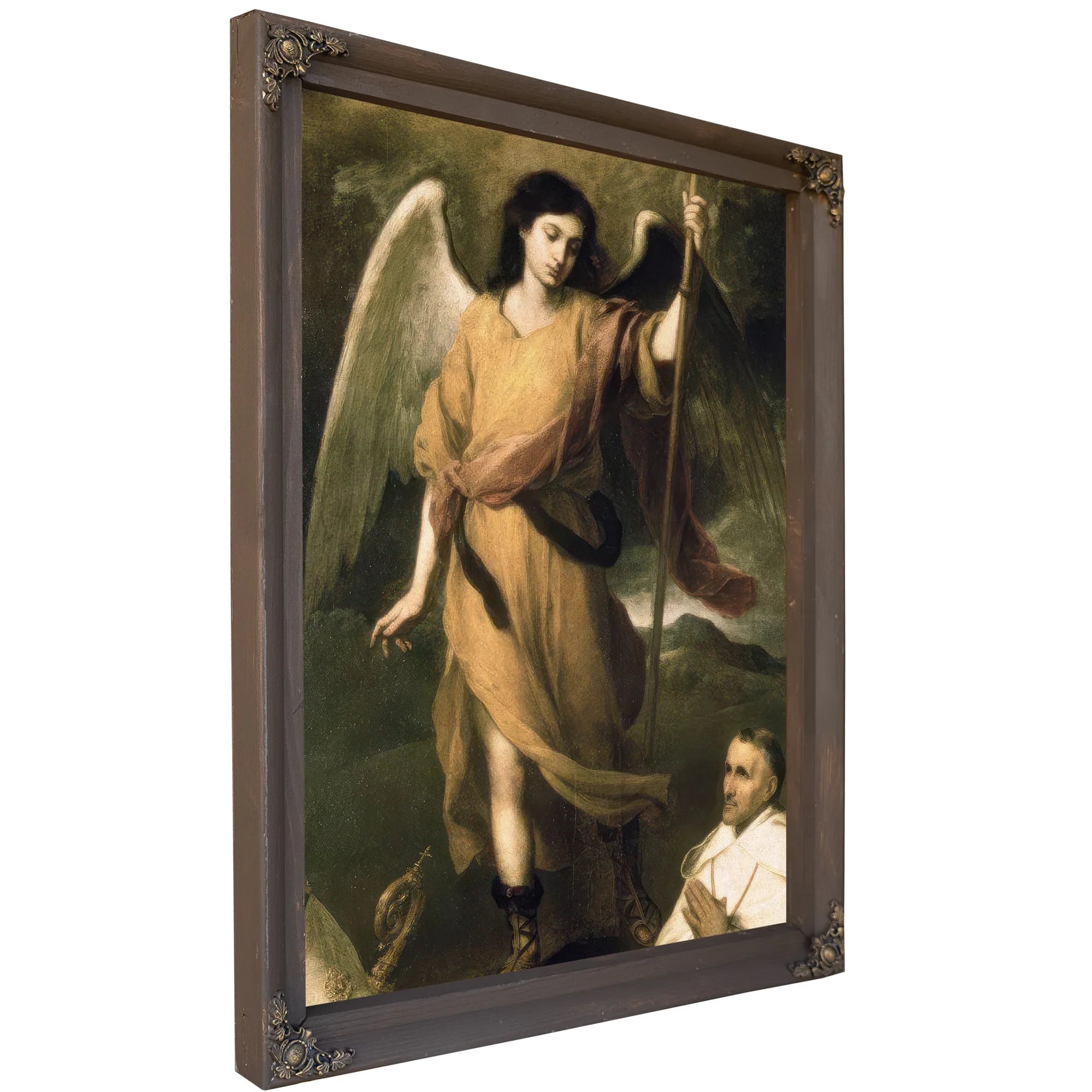 Archangel Raphael With Bishop Domonte By Bartolome Esteban Murillo Fine Art Print