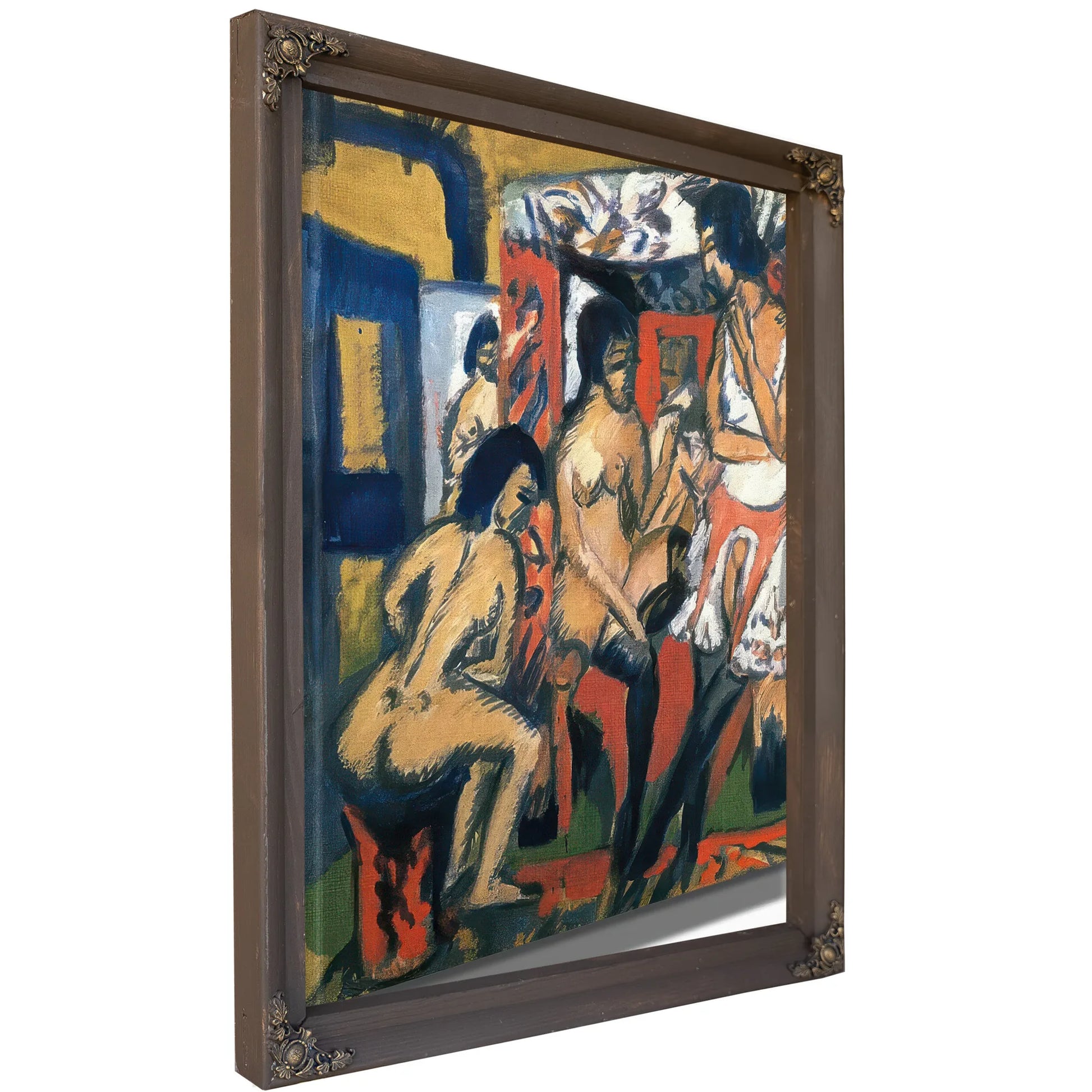 Nude In The Studio (Three Models) By Ernst Ludwig Kirchner Fine Art Print
