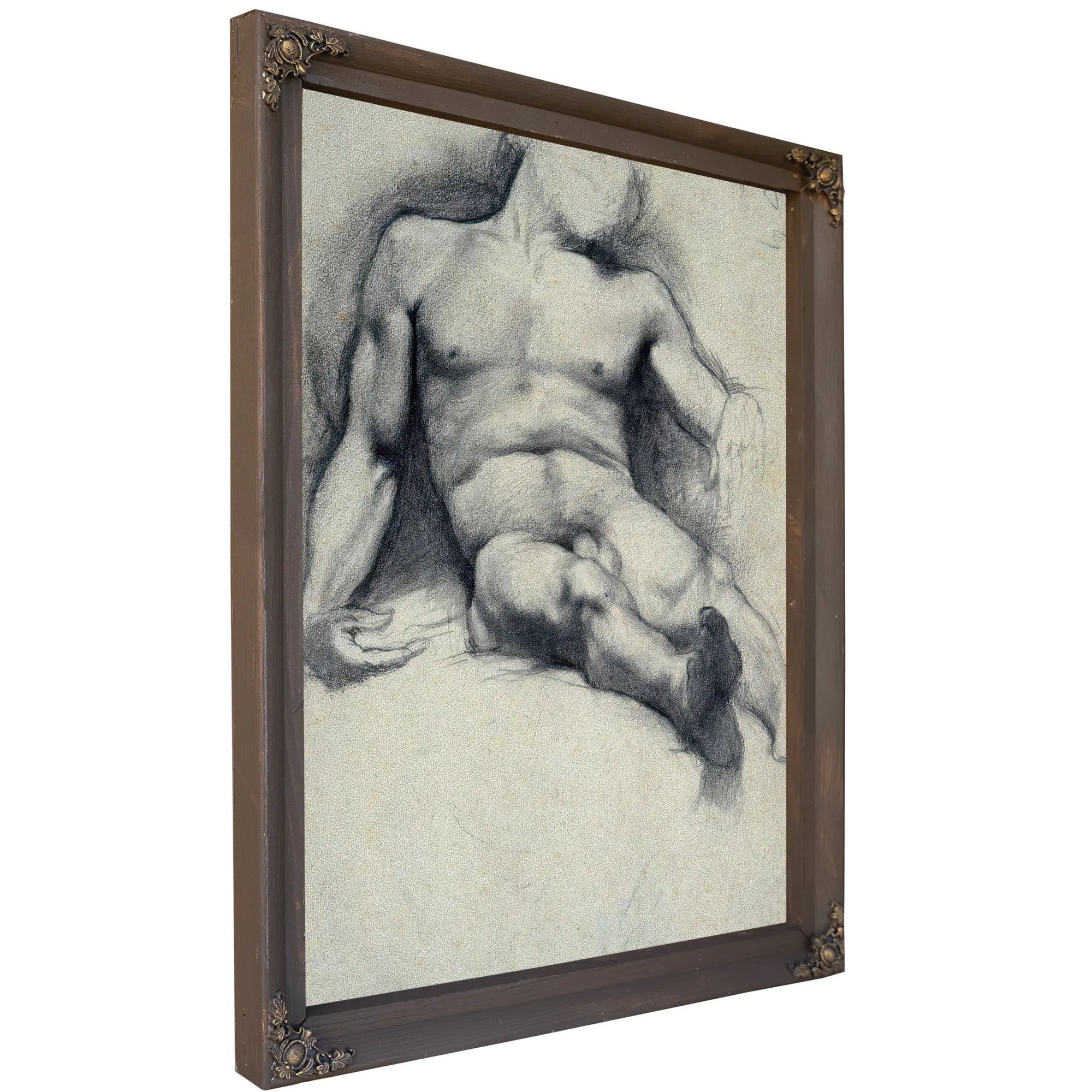 Study Reclining Male Nude By Edgar Degas Fine Art Print