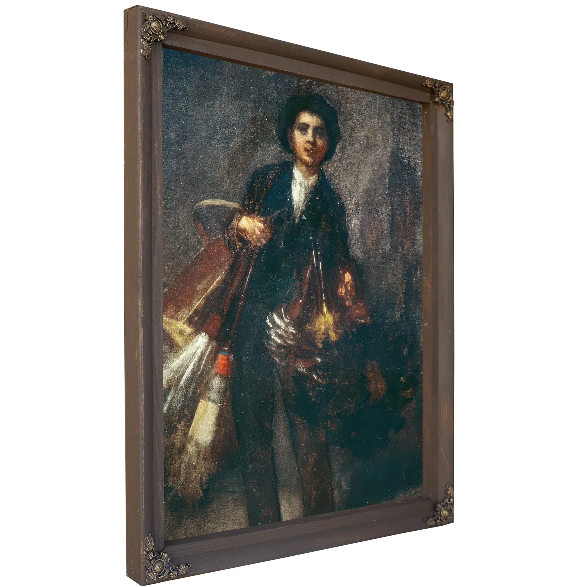 Feather Duster Boy By Eastman Johnson Fine Art Print