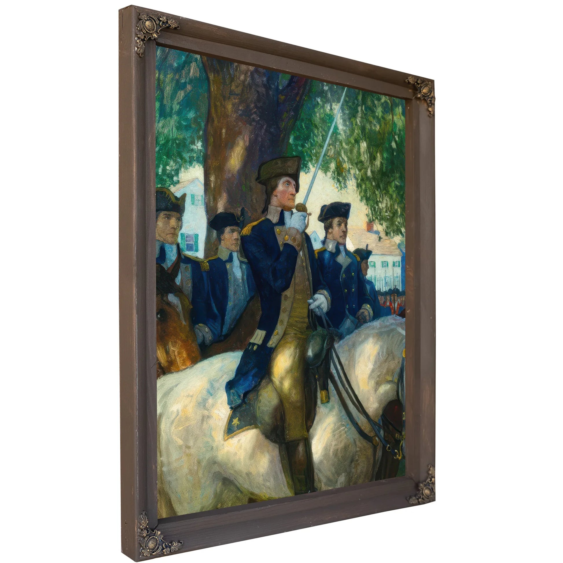 Beginning Of The American Union Washington Salutes The Flag By NC Wyeth Fine Art Print
