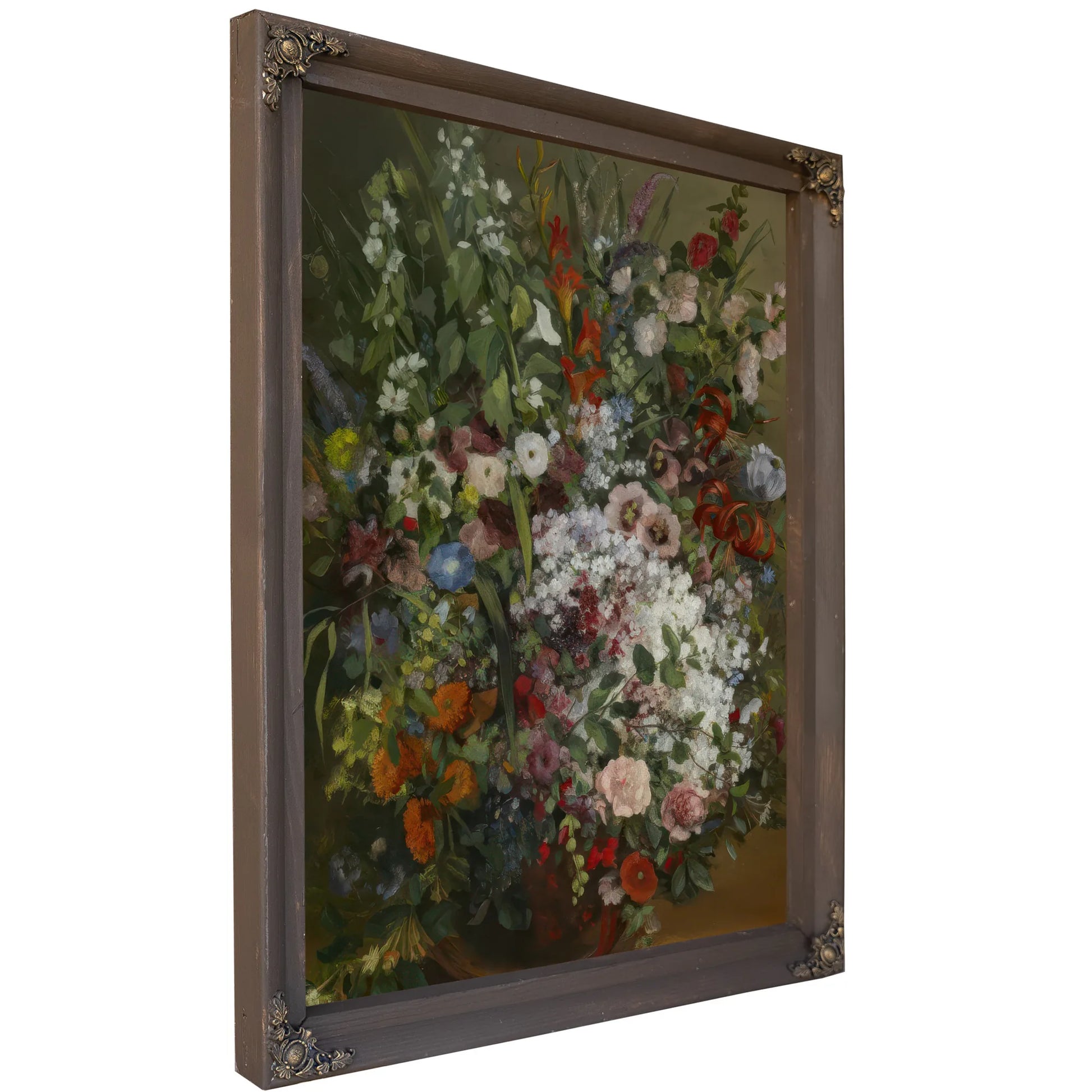 Bouquet Of Flowers In A Vase By Jean Desire Gustave Courbet Fine Art Print