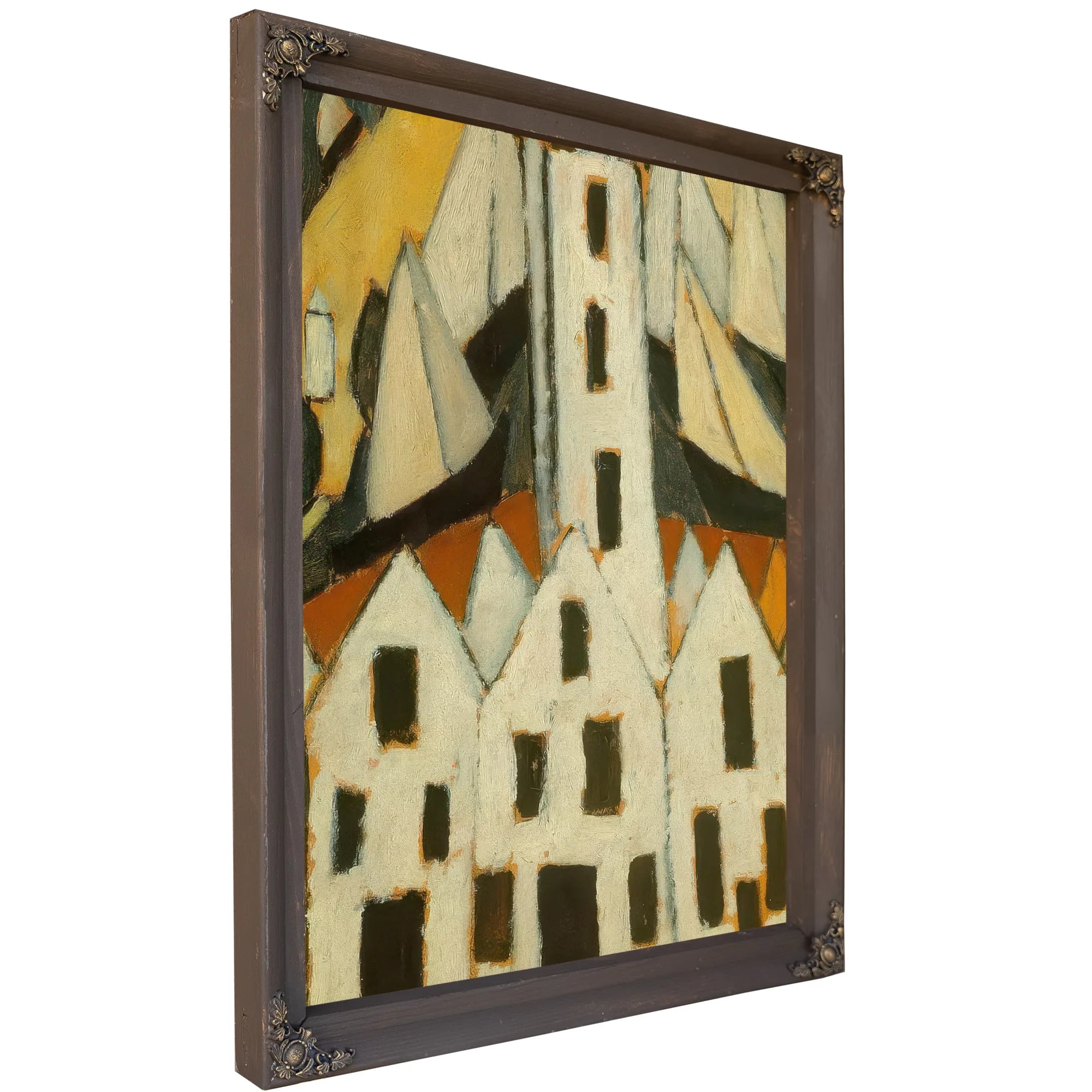 Movement No 5 Provincetown Houses By Marsden Hartley Fine Art Print