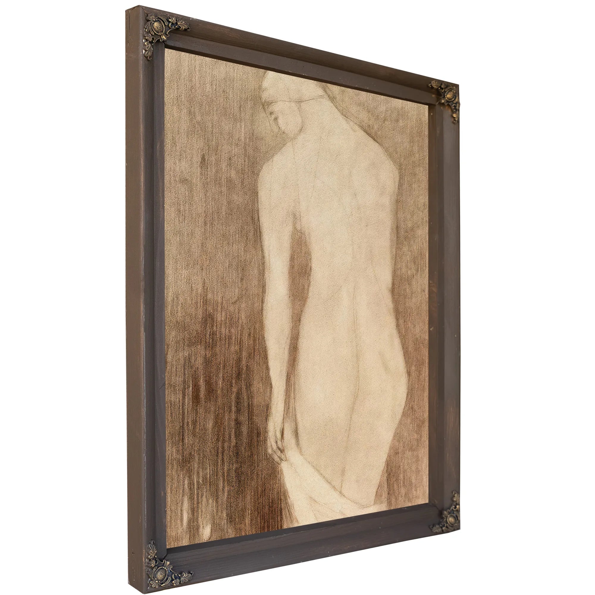 Nude Woman Seen From Behind By Odilon Redon Fine Art Print
