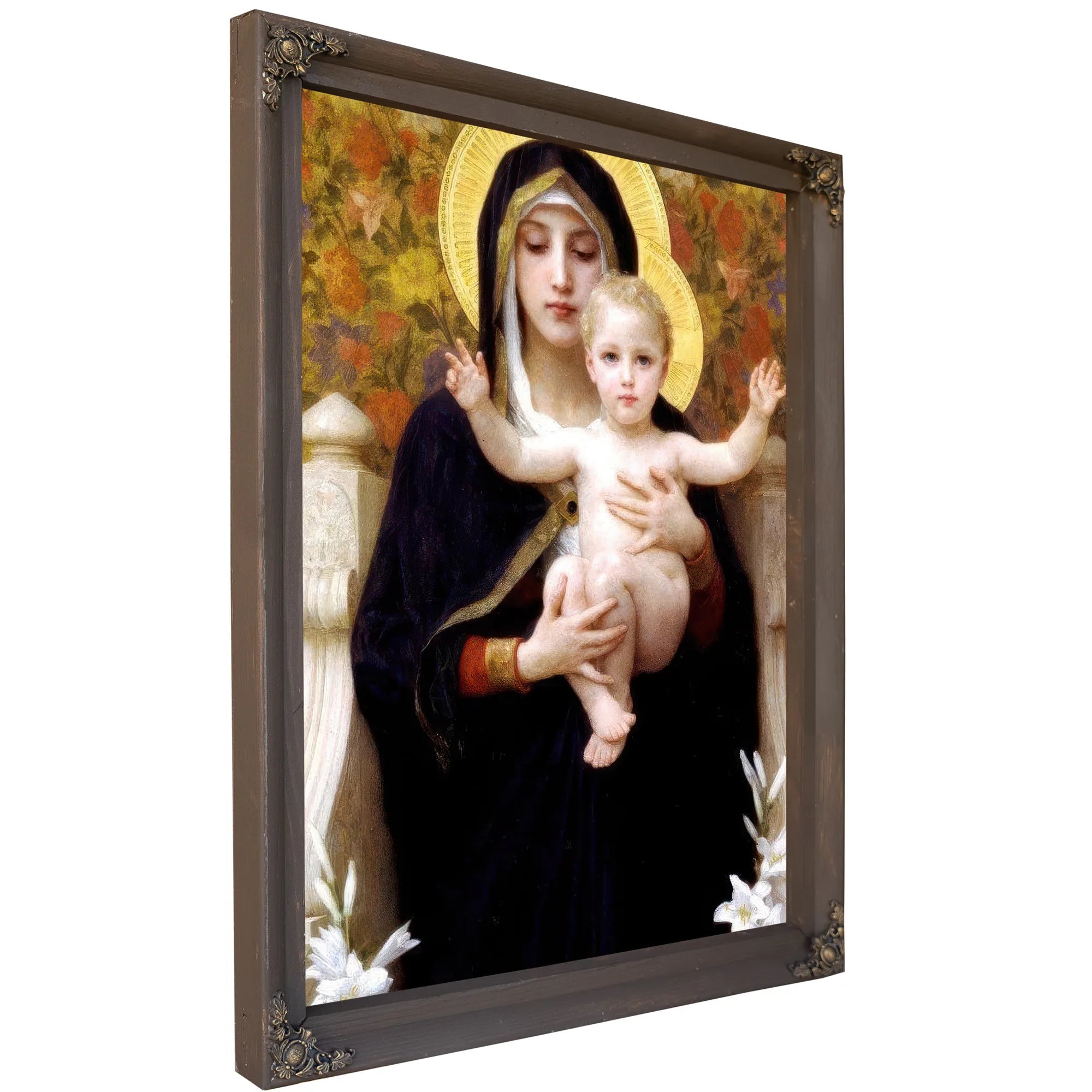 The Madonna Of The Lilies 1899 By William Adolphe Bouguereau Fine Art Print