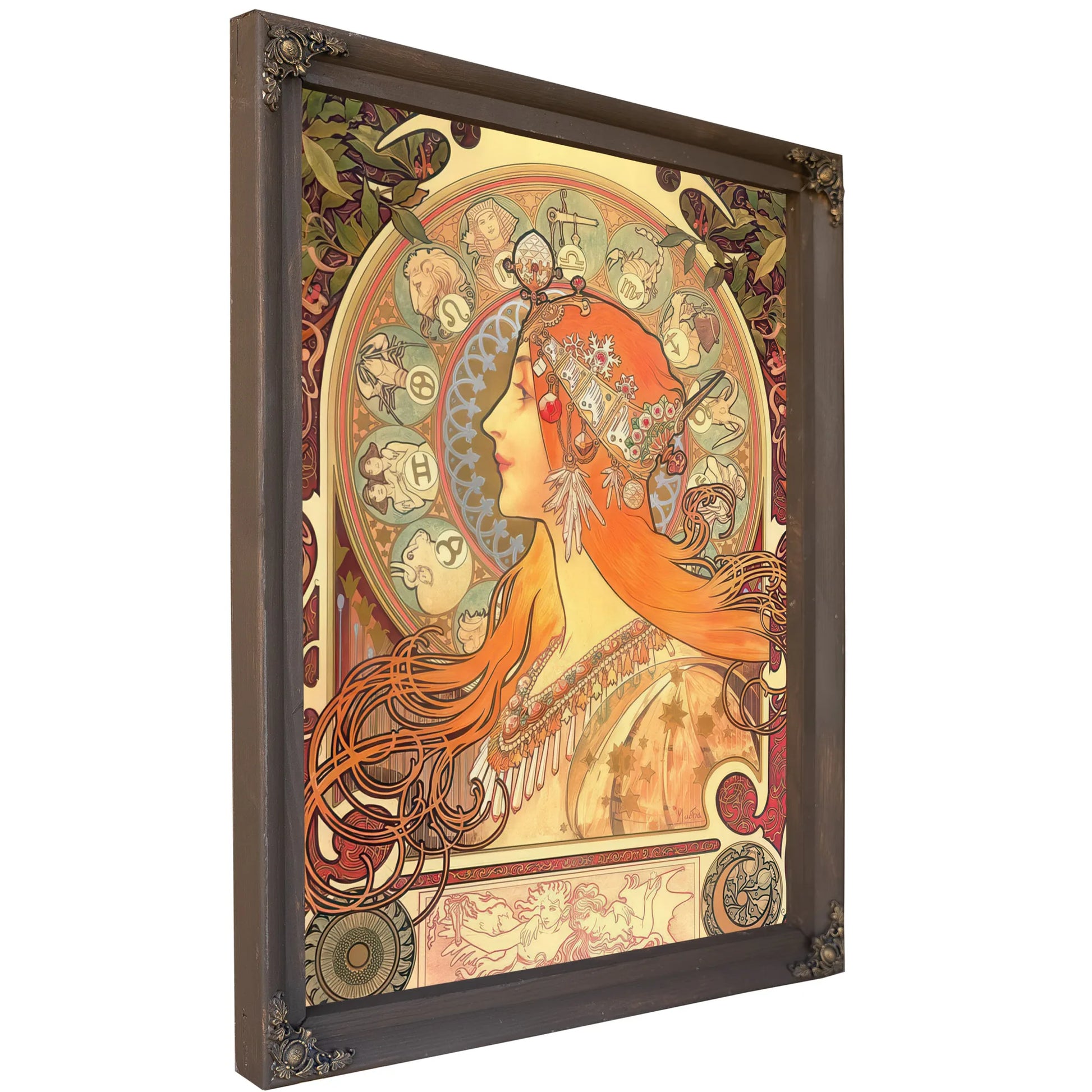 Zodiac By Alphonse Mucha Fine Art Print