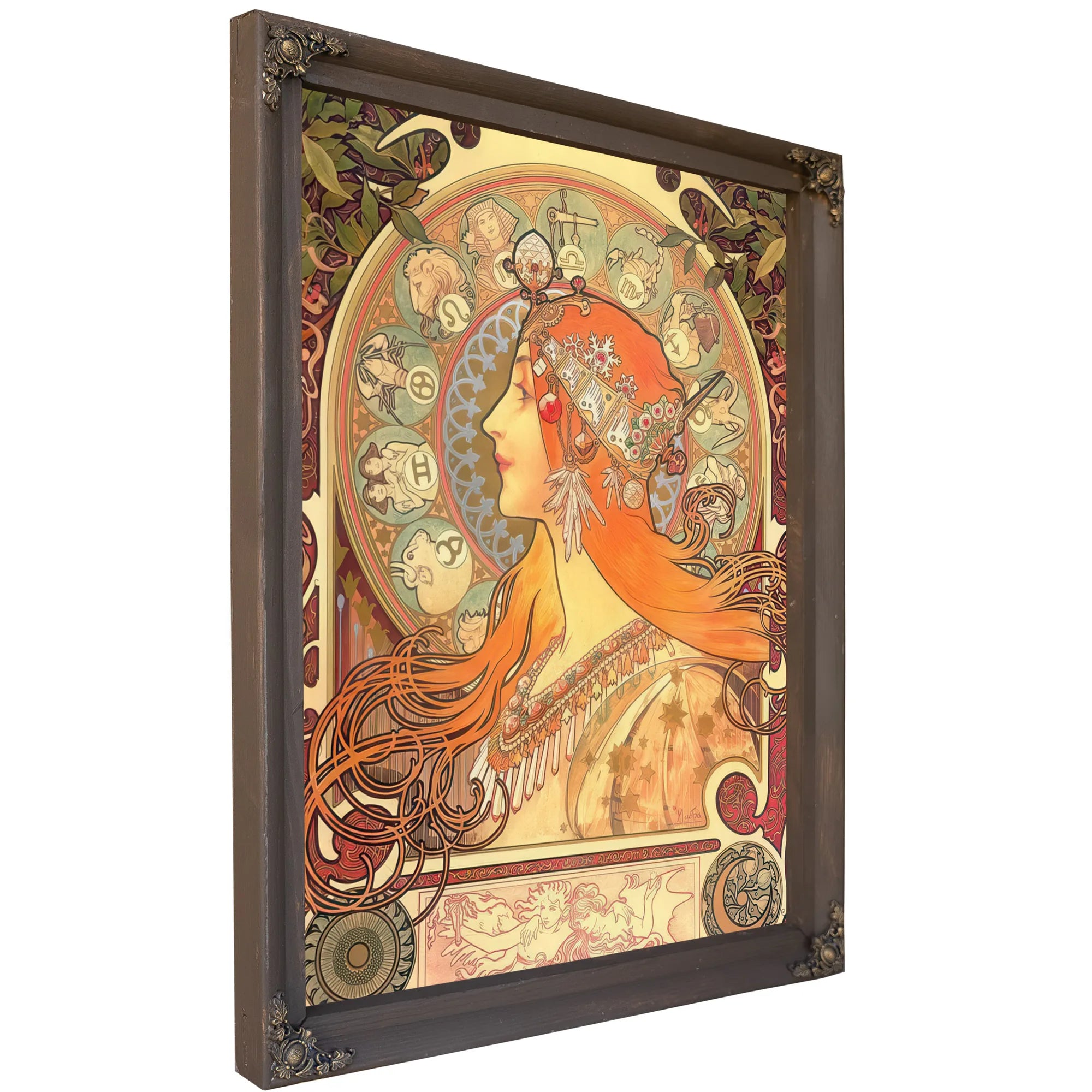 Zodiac By Alphonse Mucha Fine Art Print