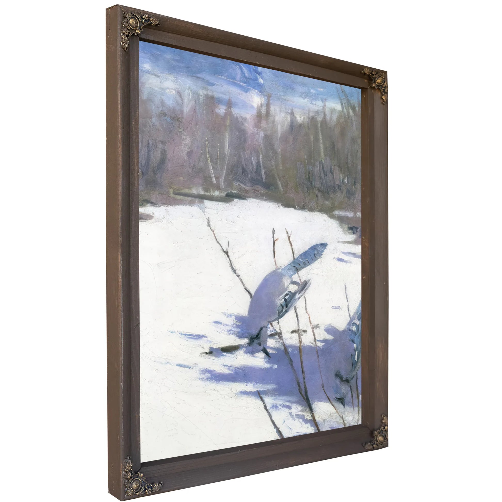 Blue Jays In Winter, Study For Book Concealing Coloration In The Animal Kingdom By Abbott Handerson Thayer Fine Art Print