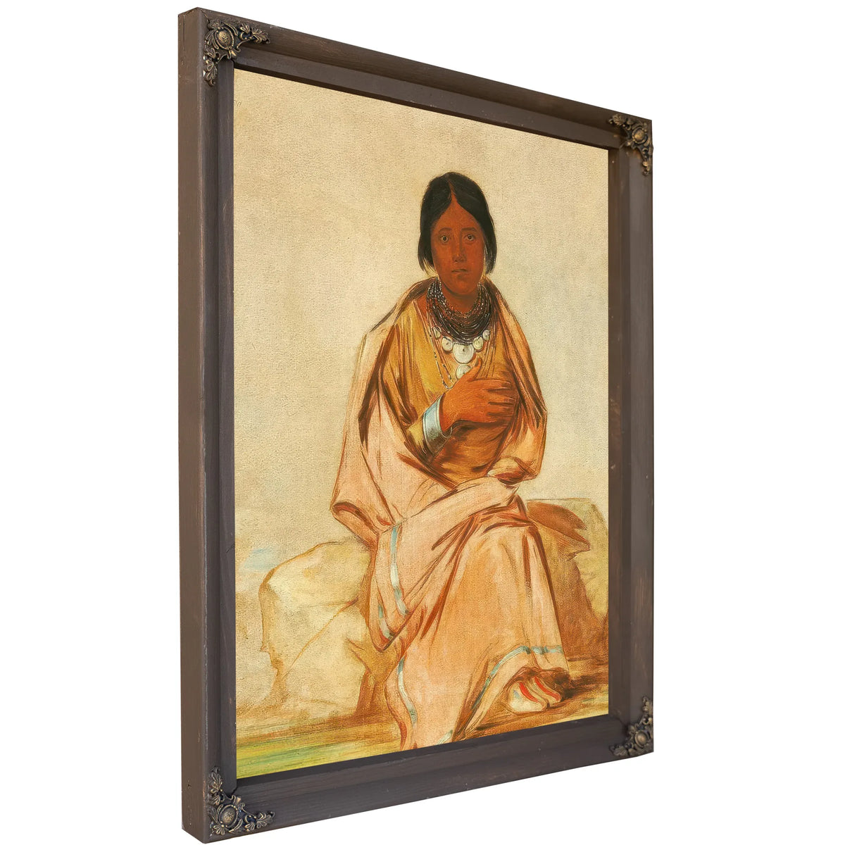 Chee A Ex E Co, Daughter Of Deer Without A Heart By George Catlin Fine Art Print