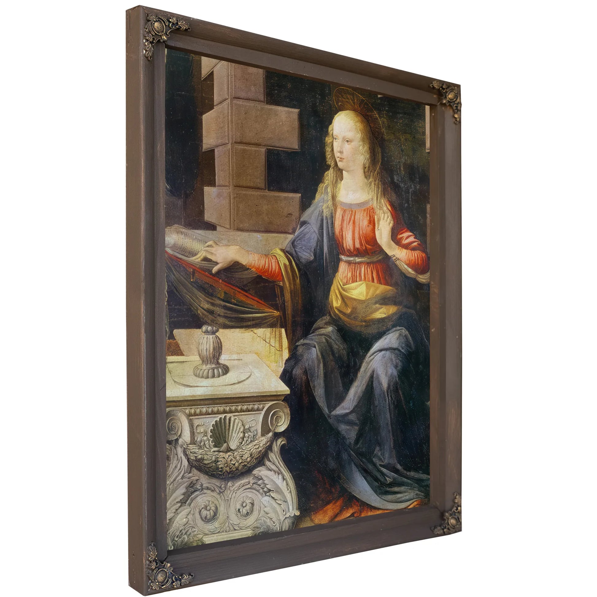 The Annunciation Detail Of The Virgin By Leonardo Da Vinci Fine Art Print