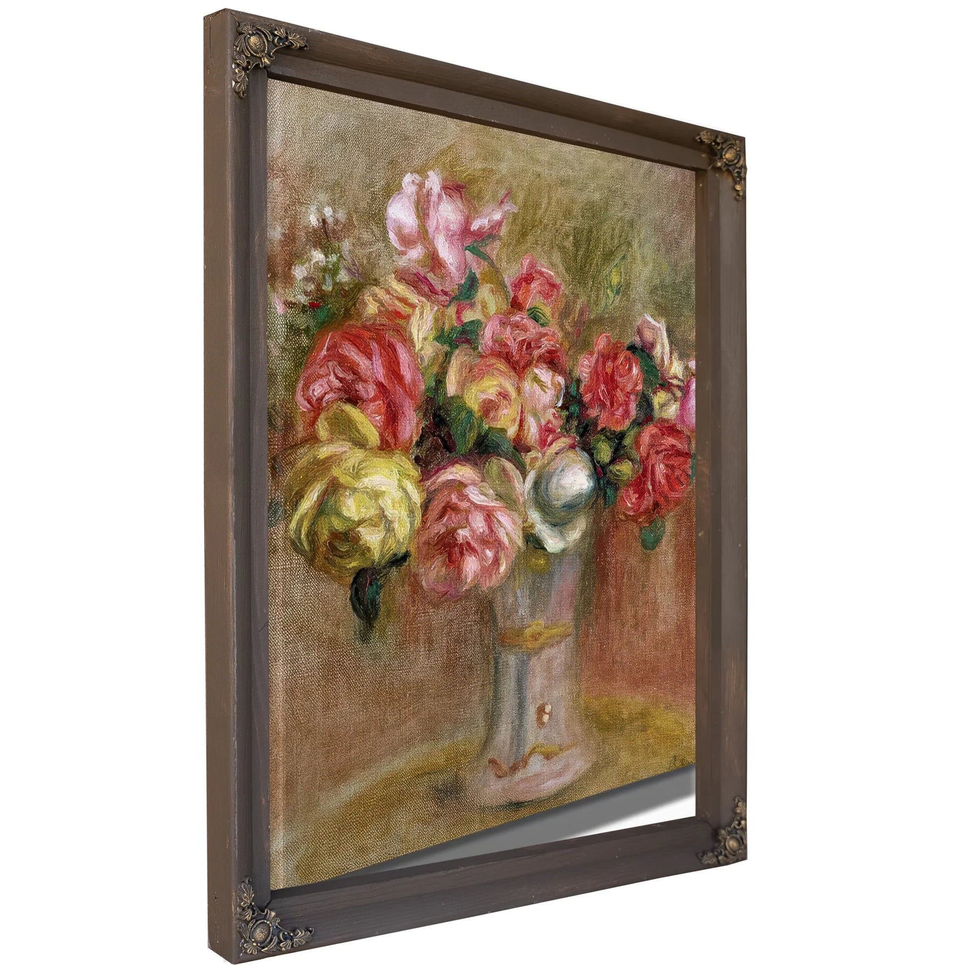 Roses In A Sevres Vase By Pierre Auguste Renoir Fine Art Print