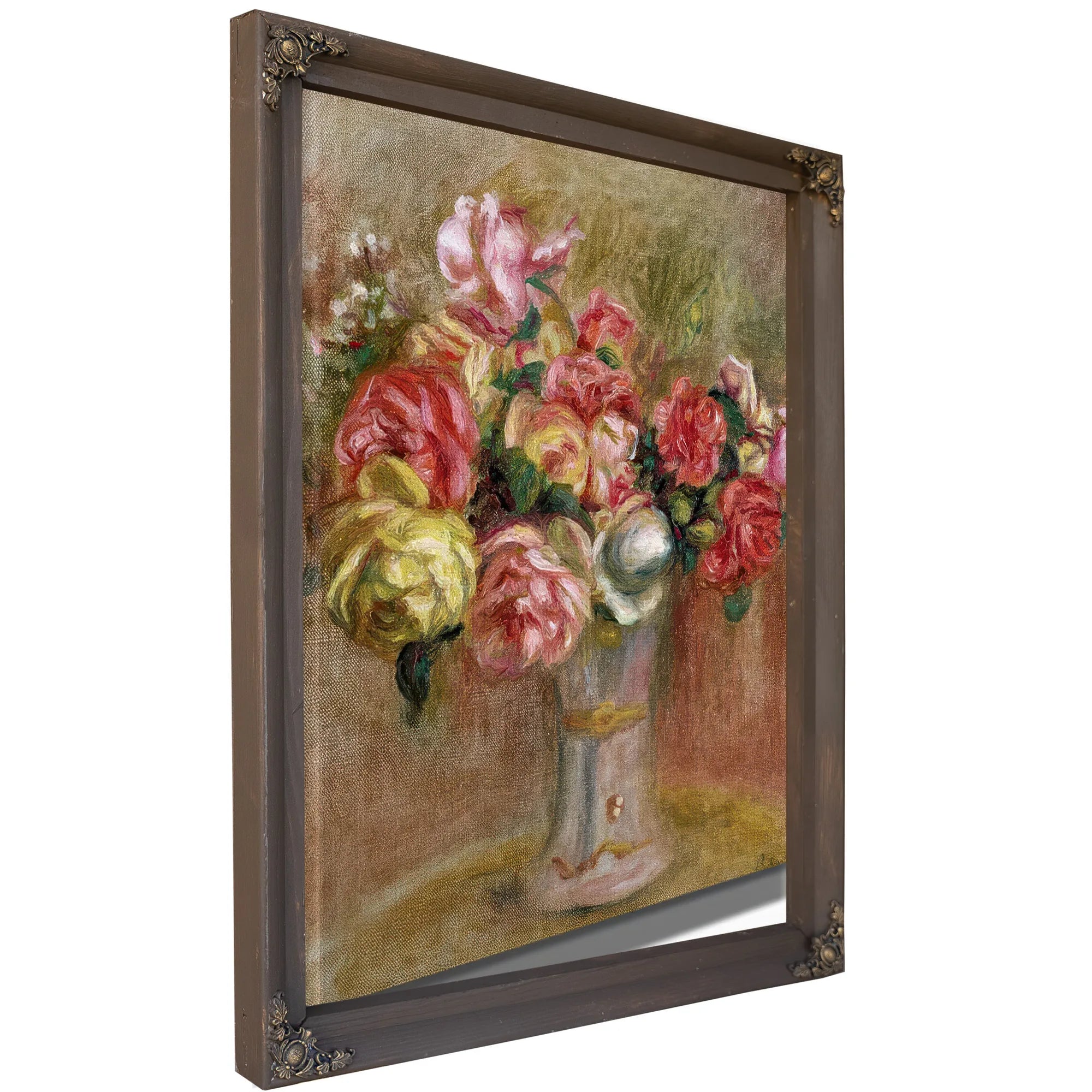 Roses In A Sevres Vase By Pierre Auguste Renoir Fine Art Print