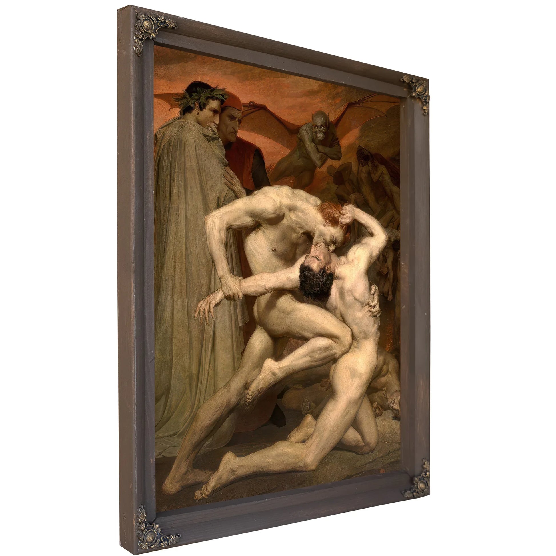Dante And Virgil In Hell 1850 By William Adolphe Bouguereau Fine Art Print