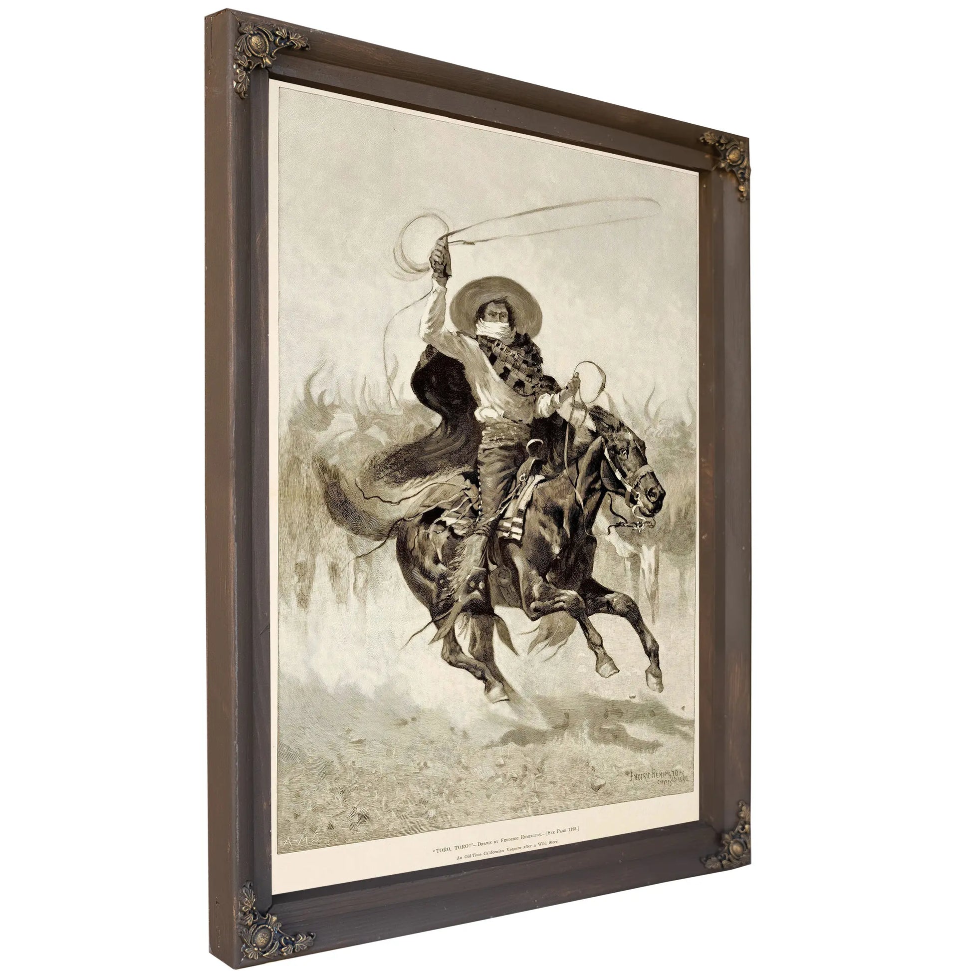 Toro Toro An Old Time Californian Vaquero After A Wild Steer by Frederic Remington