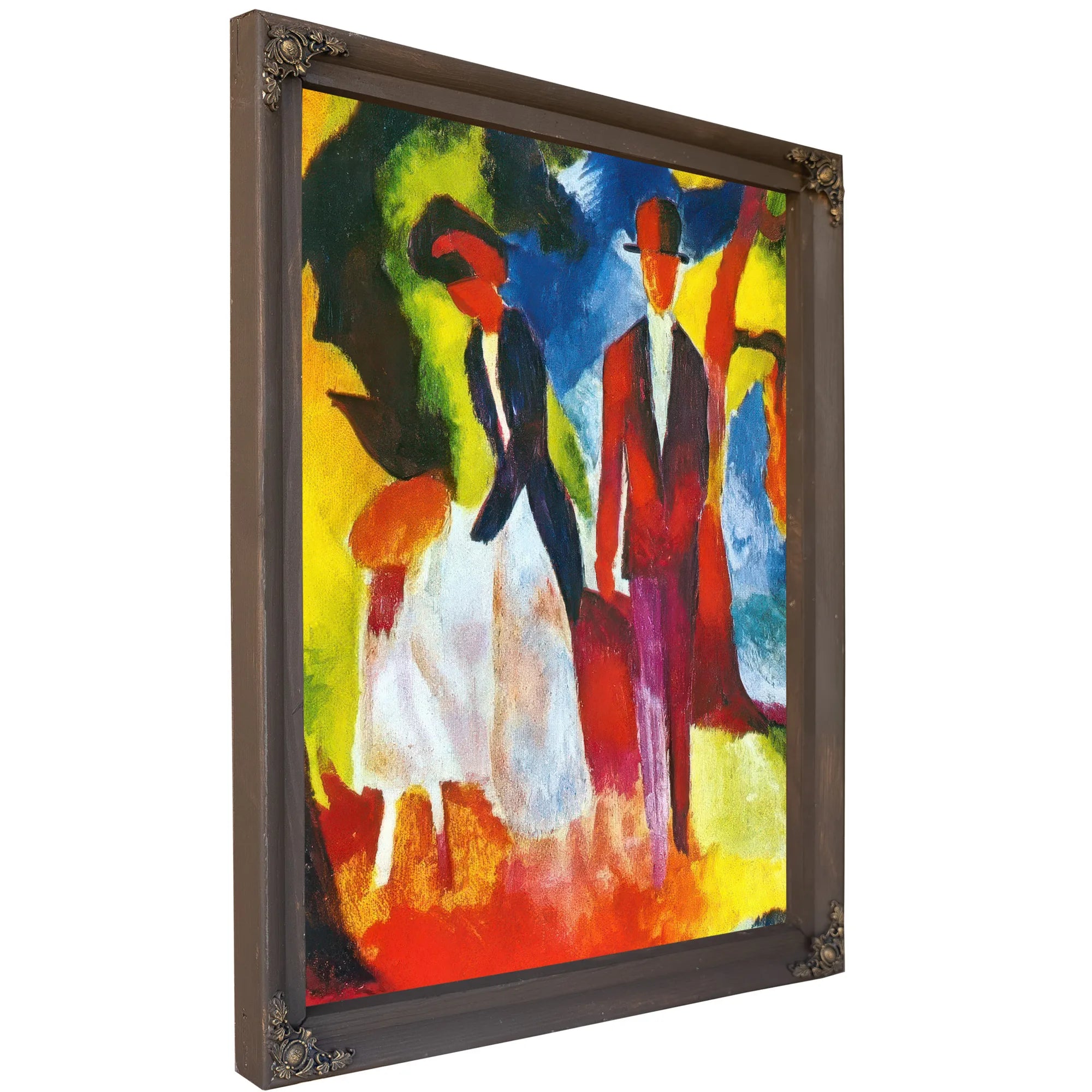 People At The Blue Lake By August Macke Fine Art Print