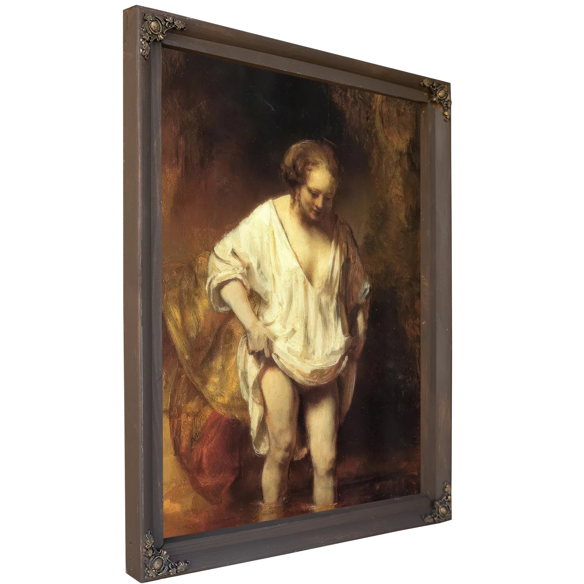 Hendrickje Bathing In A River, 1654 By Rembrandt Fine Art Print