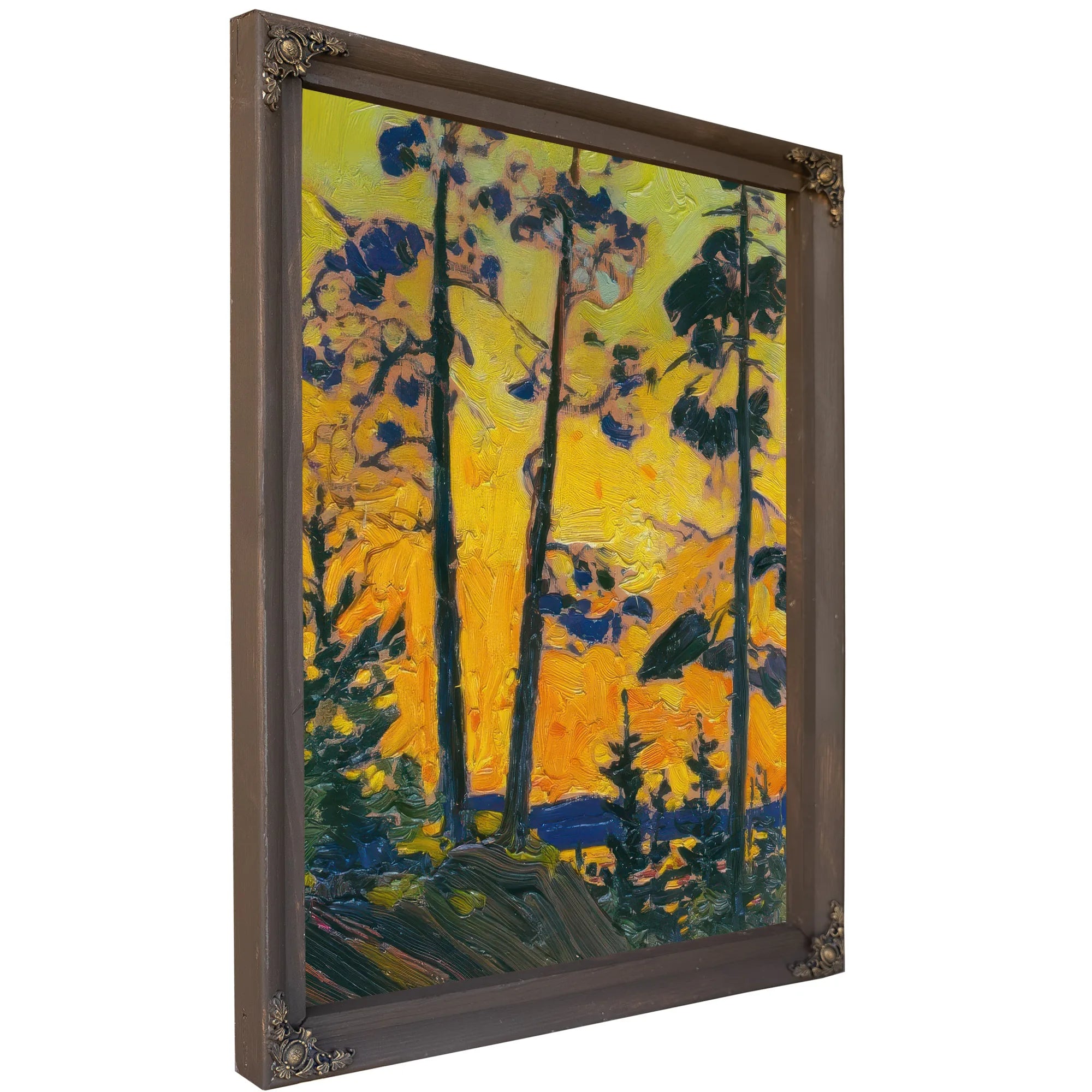 Pine Trees At Sunset By Tom Thomson Fine Art Print